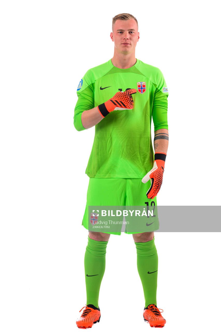 Goalkeeper Kristoffer Klaesson of the norwegian under-21