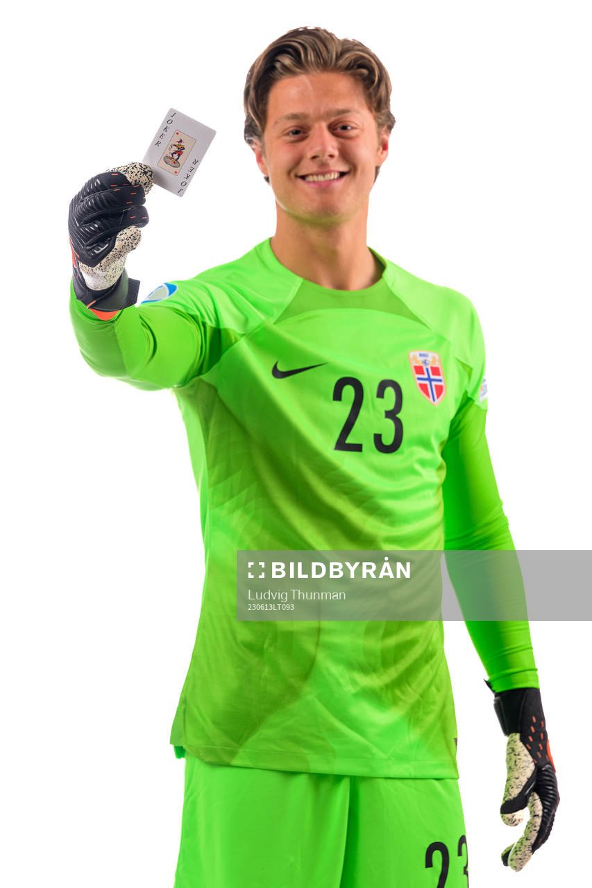 Goalkeeper Rasmus Sandberg of the norwegian under-21