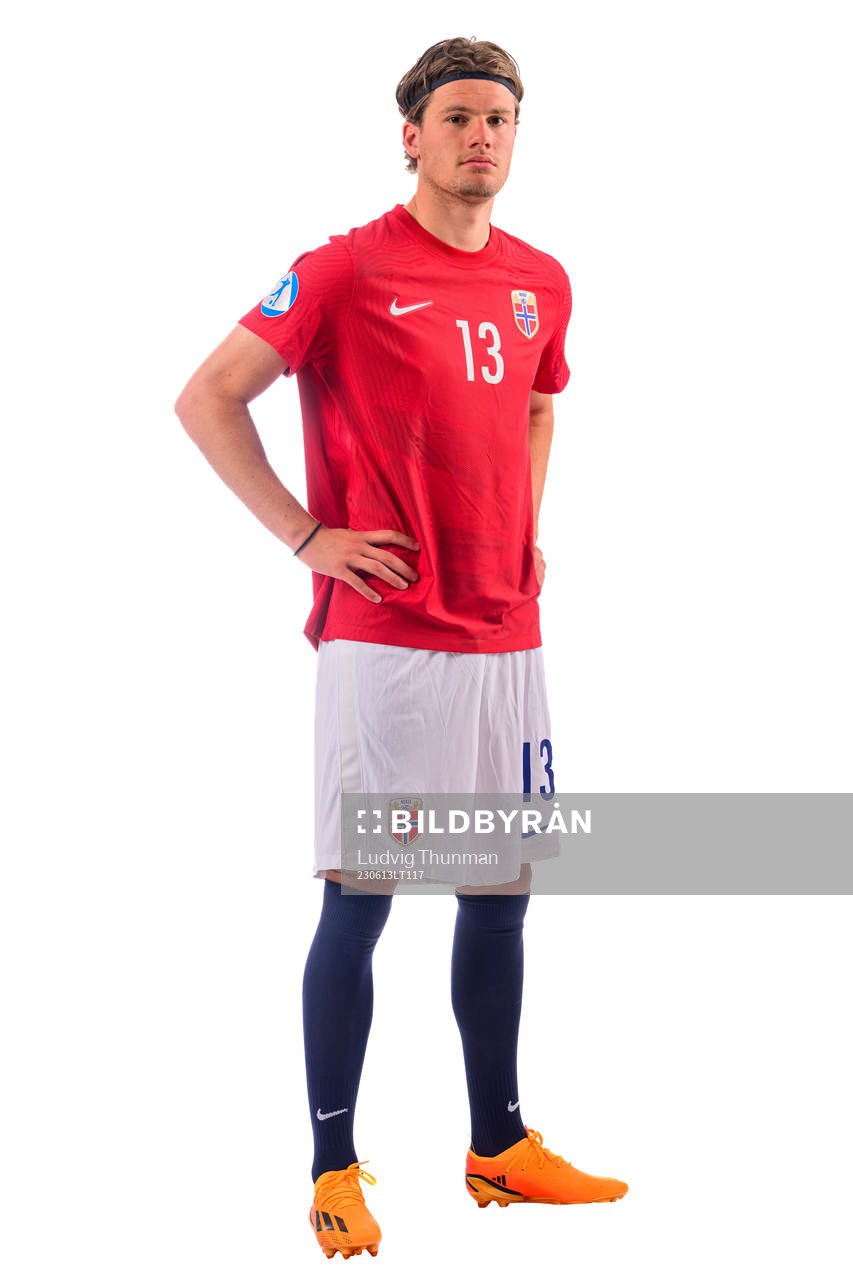 Leo Fuhr Hjelde of the norwegian under-21 national football