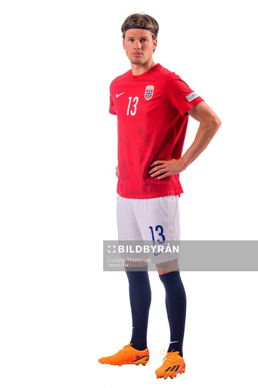 Leo Fuhr Hjelde of the norwegian under-21 national football