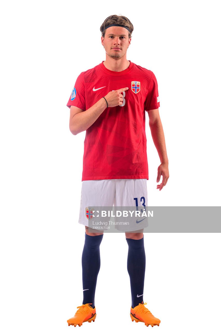 Leo Fuhr Hjelde of the norwegian under-21 national football