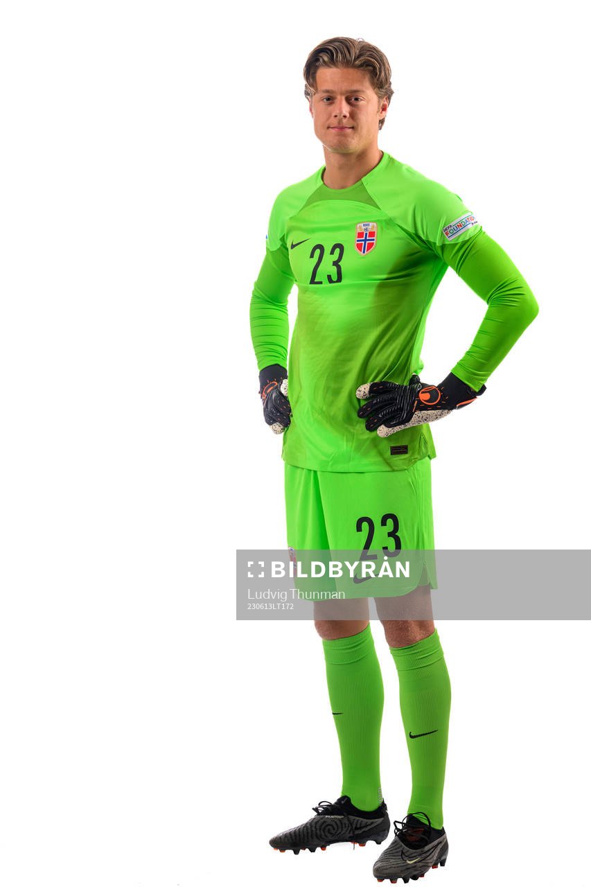 Goalkeeper Rasmus Sandberg of the norwegian under-21