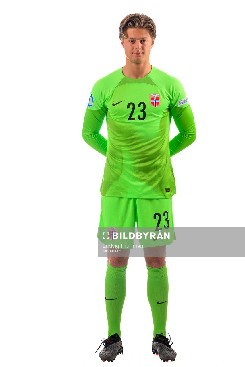 Goalkeeper Rasmus Sandberg of the norwegian under-21