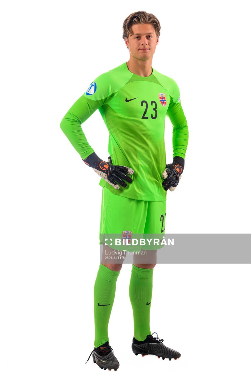 Goalkeeper Rasmus Sandberg of the norwegian under-21