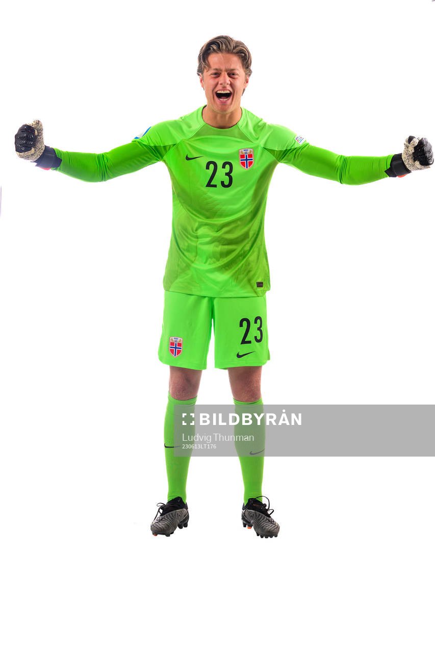 Goalkeeper Rasmus Sandberg of the norwegian under-21