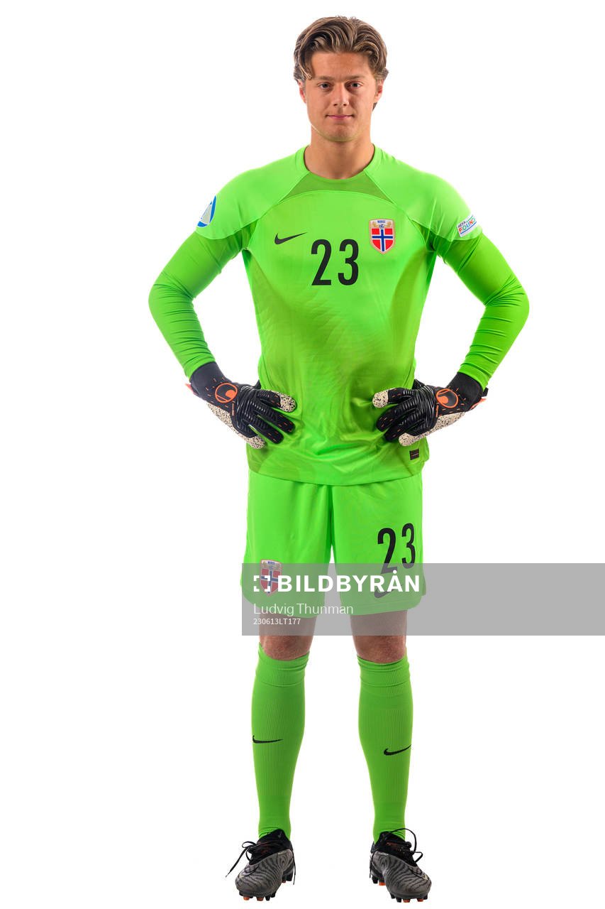 Goalkeeper Rasmus Sandberg of the norwegian under-21
