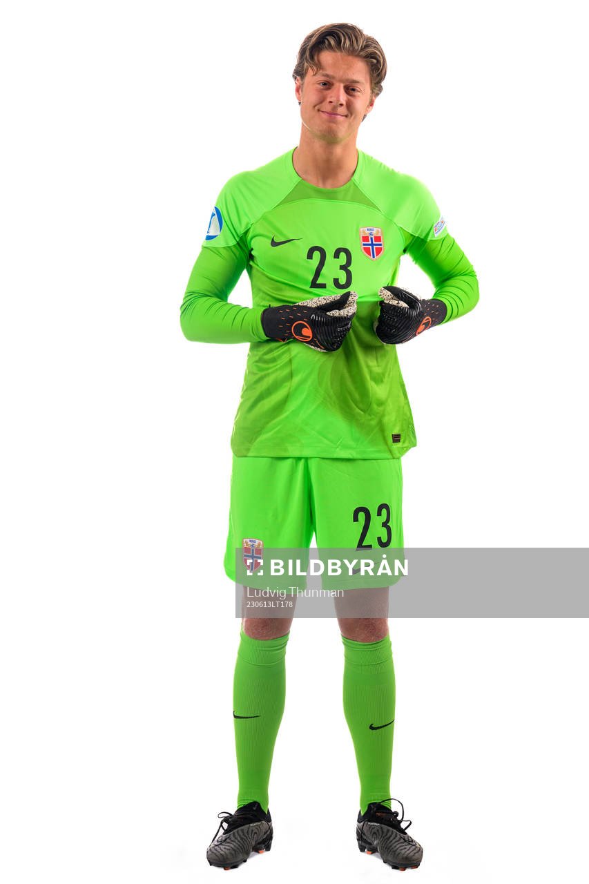 Goalkeeper Rasmus Sandberg of the norwegian under-21