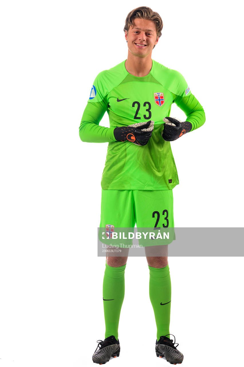 Goalkeeper Rasmus Sandberg of the norwegian under-21