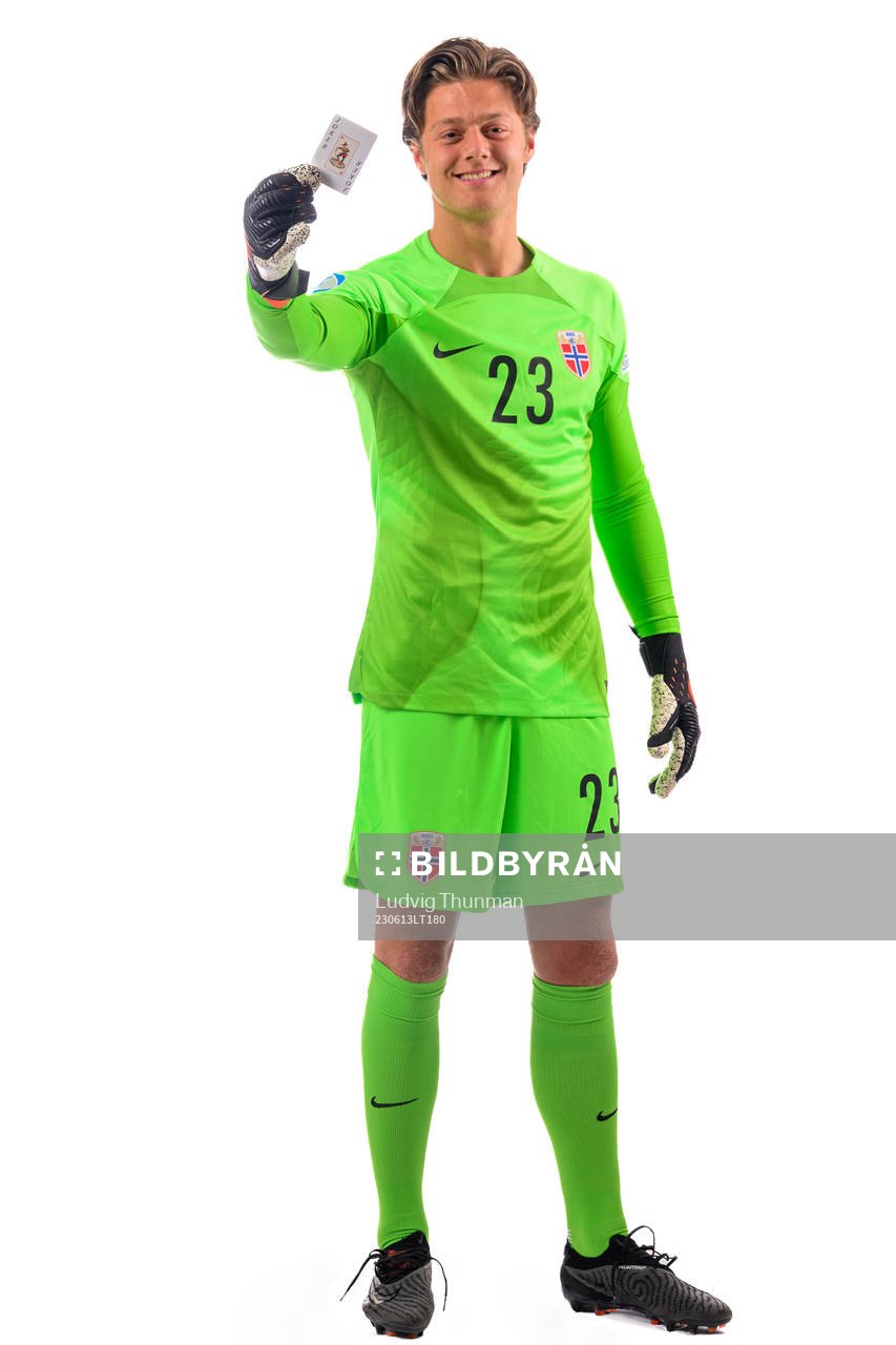 Goalkeeper Rasmus Sandberg of the norwegian under-21