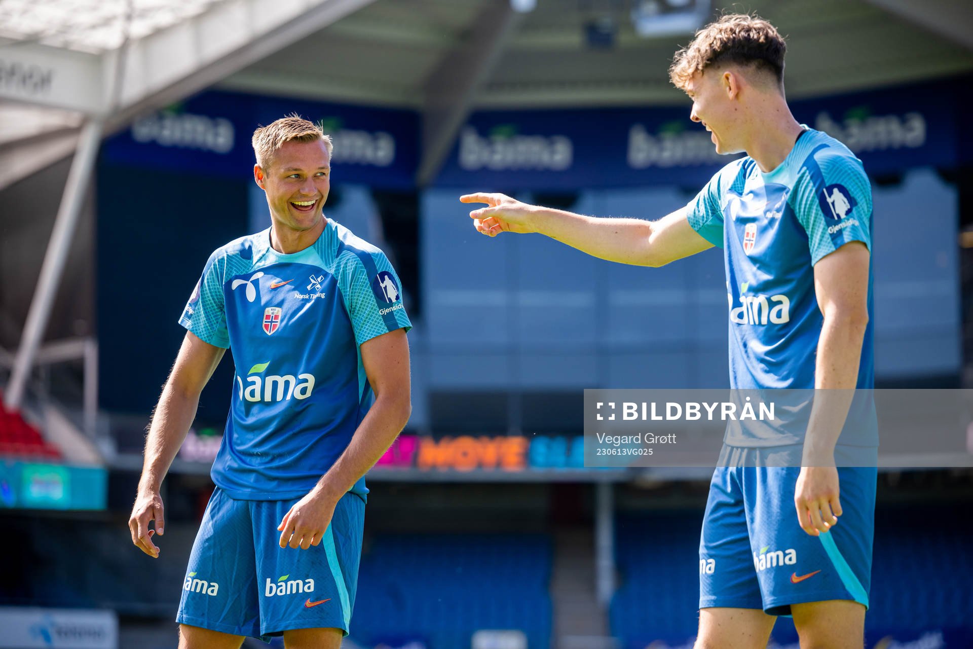 Stian Gregersen and Jørgen Strand Larsen of the Norwegian