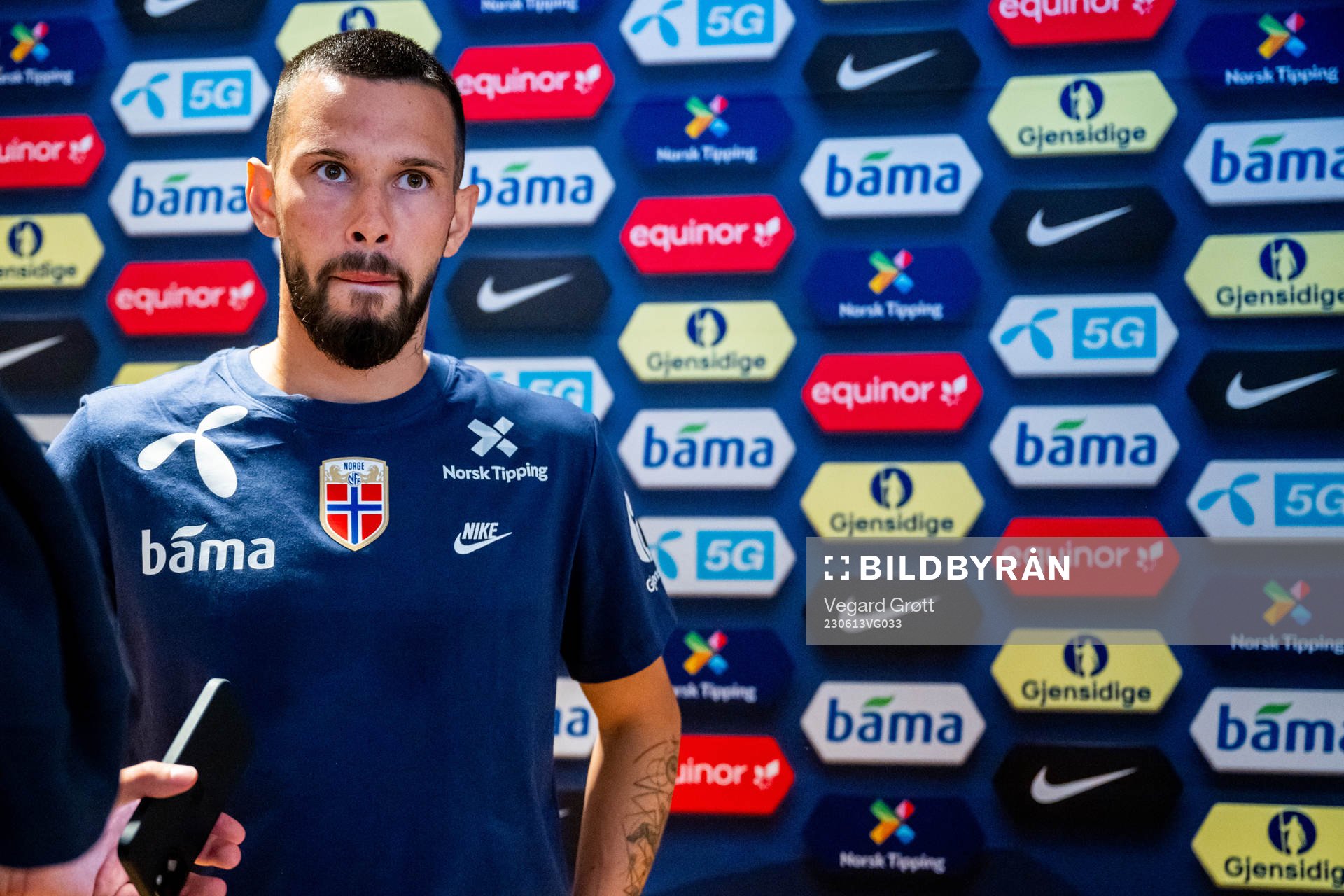 Kristoffer Velde of the Norwegian national football team