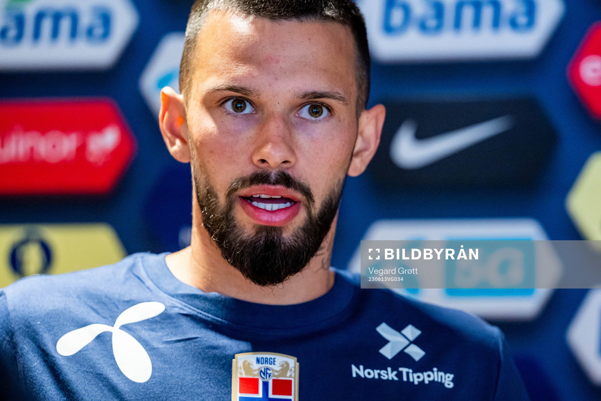 Kristoffer Velde of the Norwegian national football team
