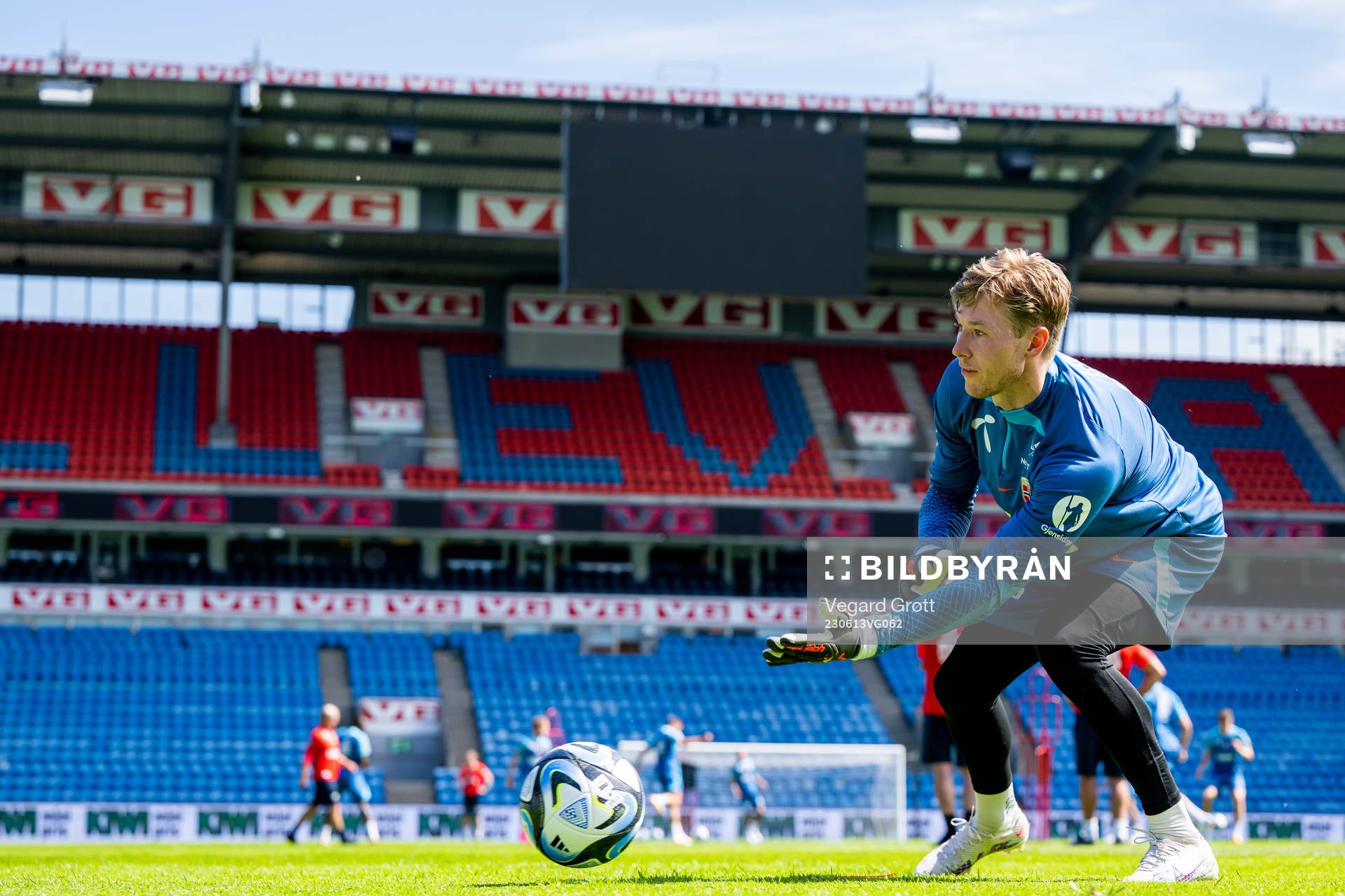 Goalkeeper Mathias Dyngeland of the Norwegian national