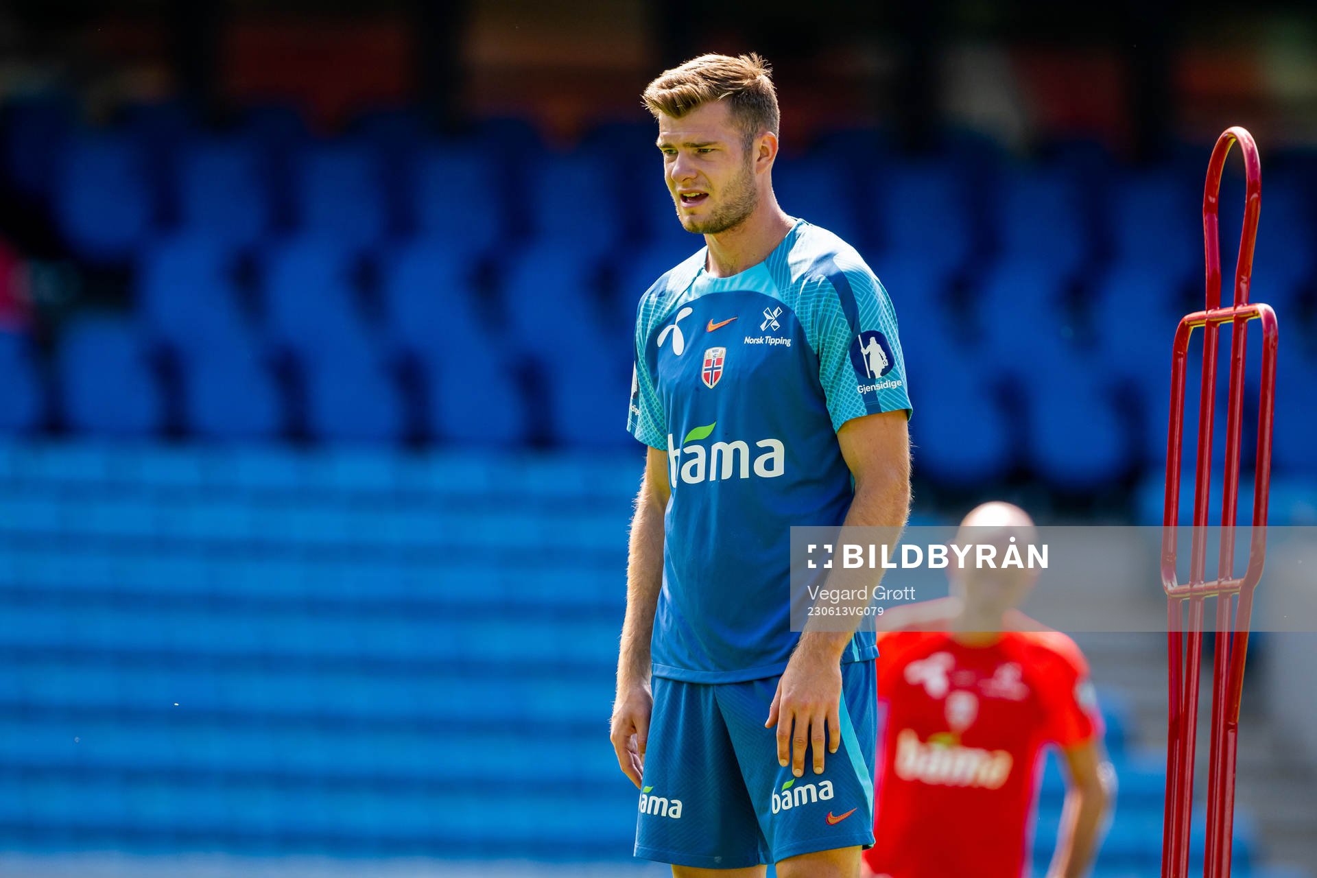 Alexander Sørloth of the Norwegian national football team