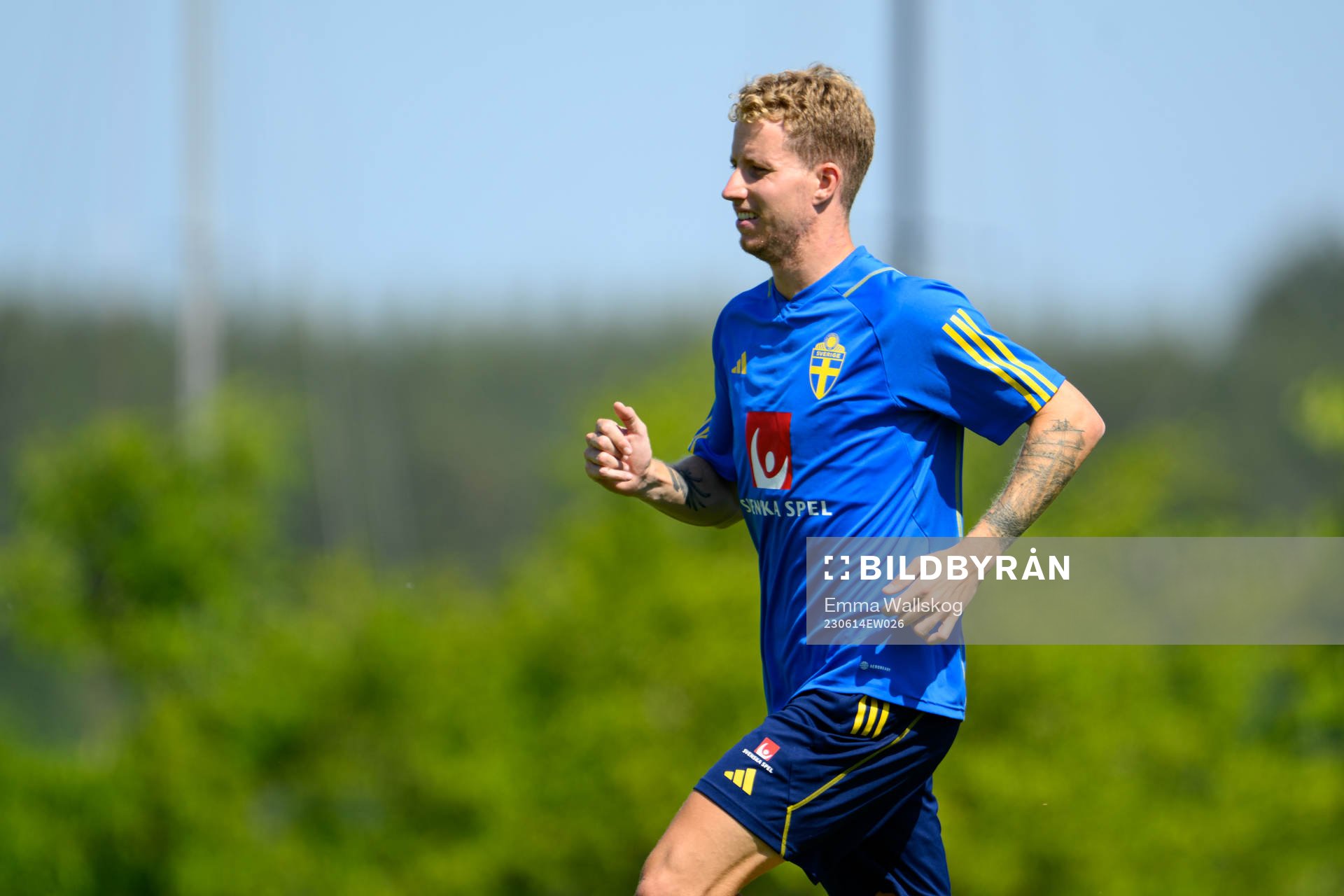 Samuel Gustafson of the Swedish national football team