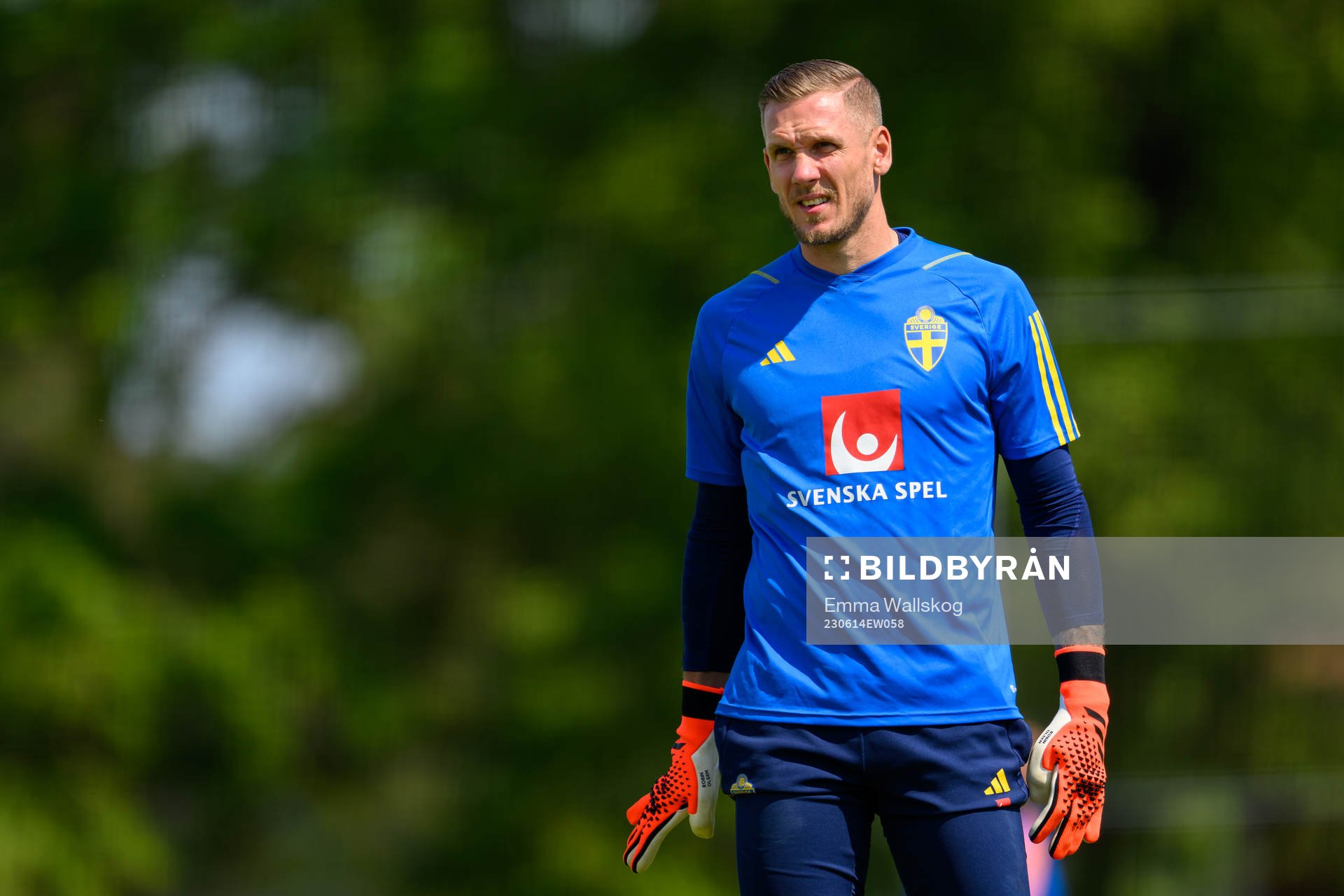 Goalkeeper Robin Olsen of the Swedish national football team