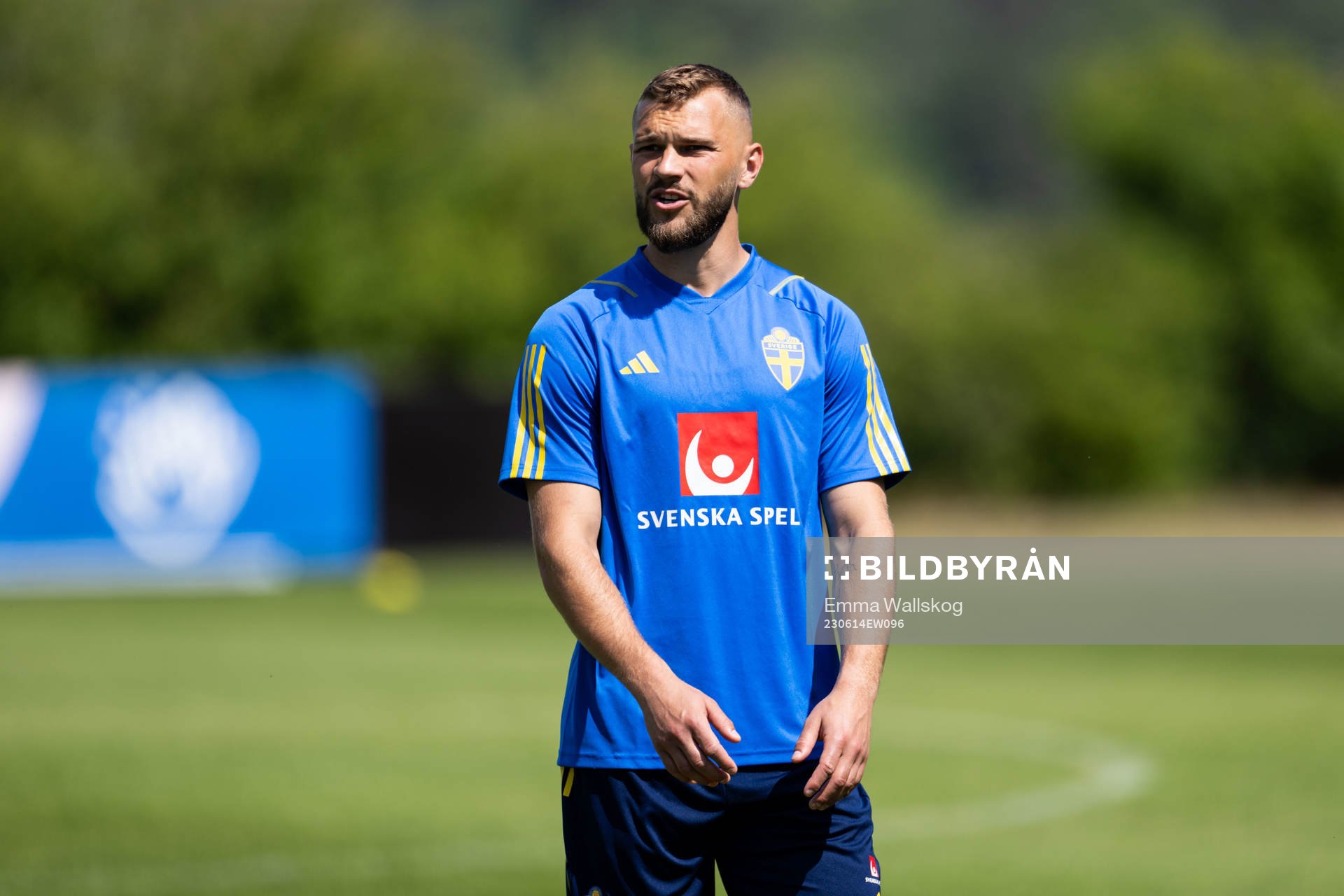 Jesper Karlström of the Swedish national football team