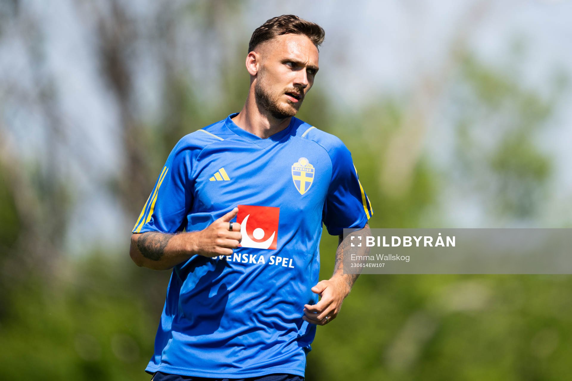 Linus Wahlqvist Egnell of the Swedish national football team