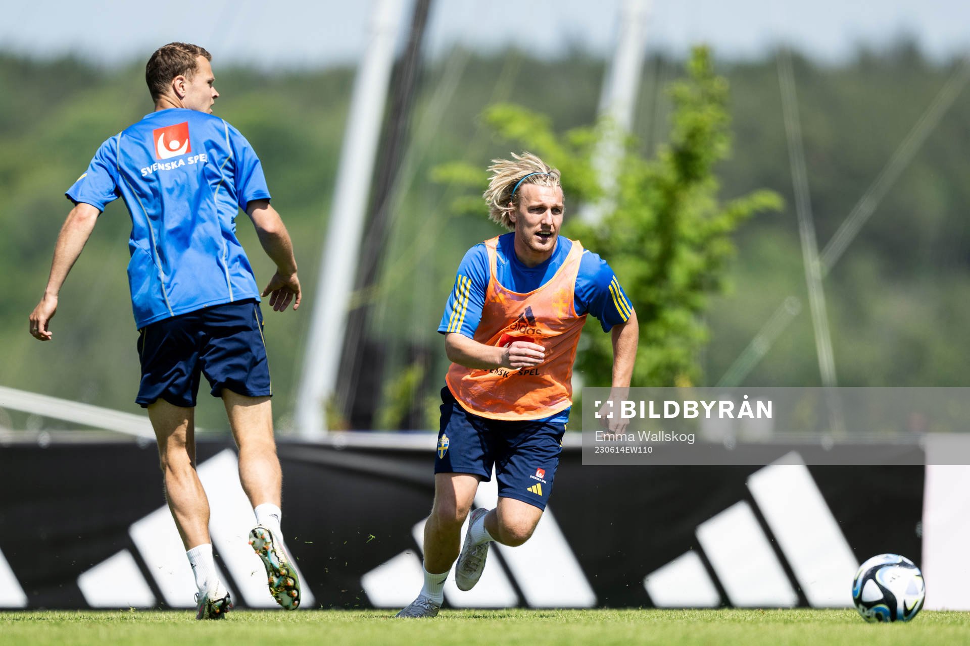 Viktor Claesson and Emil Forsberg of the Swedish national