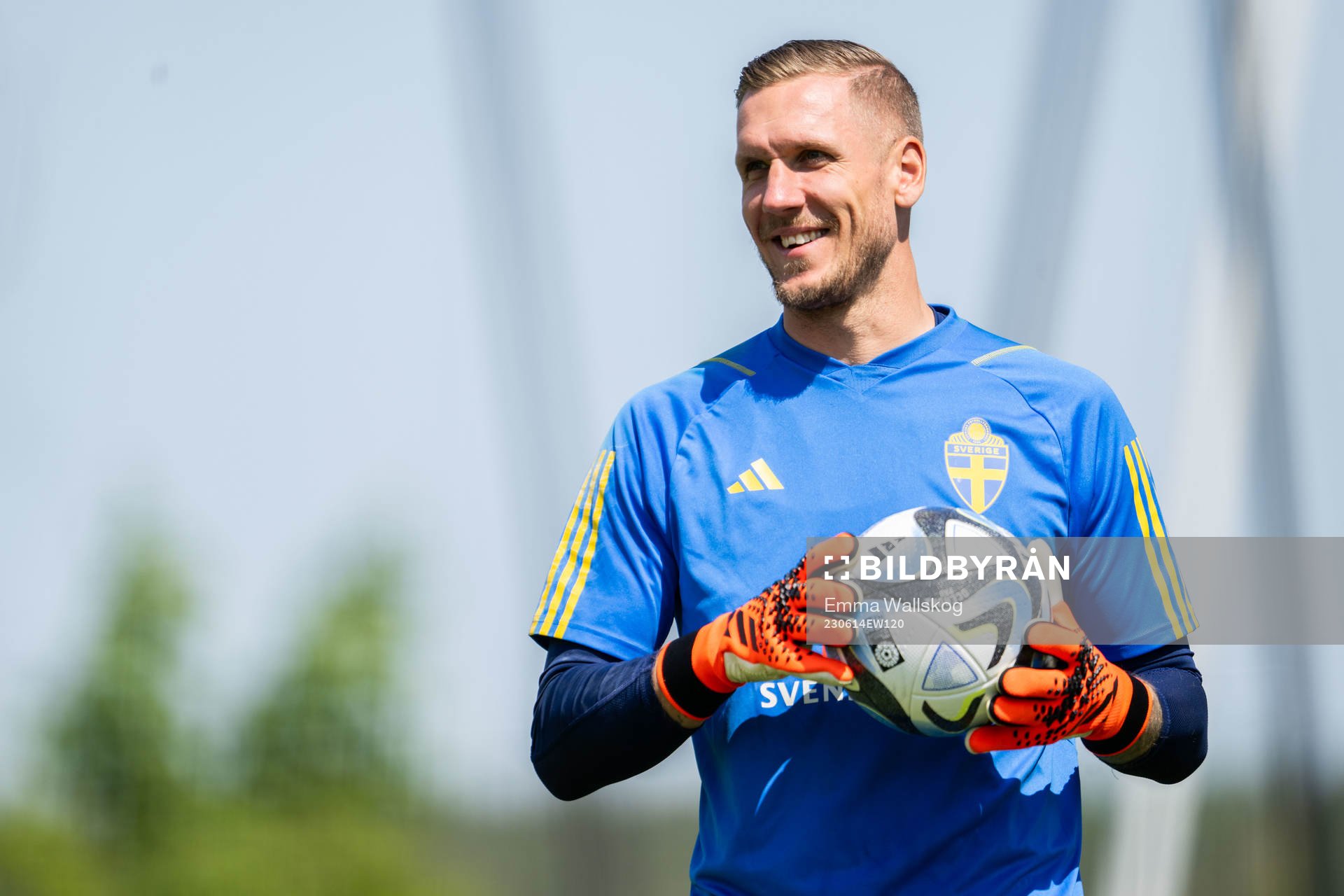 Goalkeeper Robin Olsen of the Swedish national football team