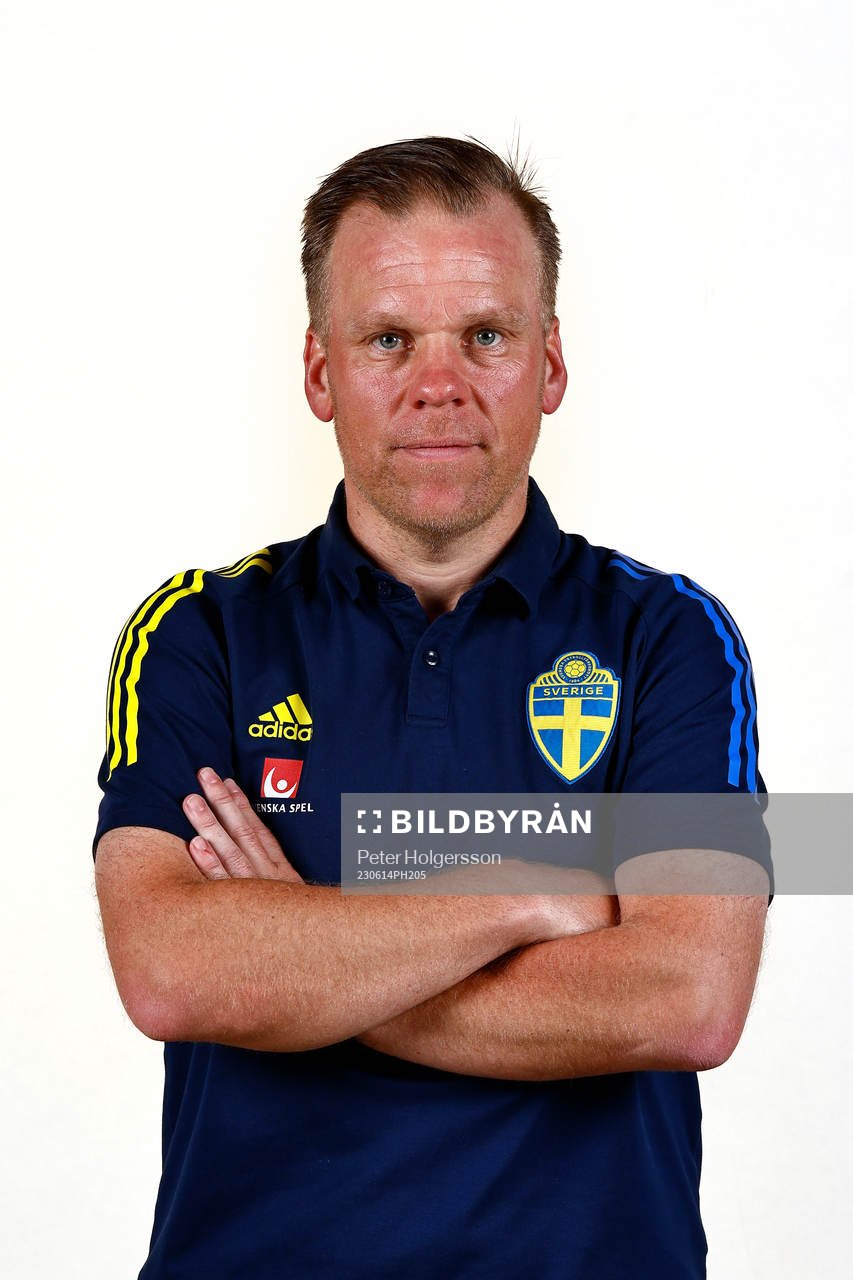Assistant coach Viktor Eriksson on June 14, 2023 in Norrköping. 