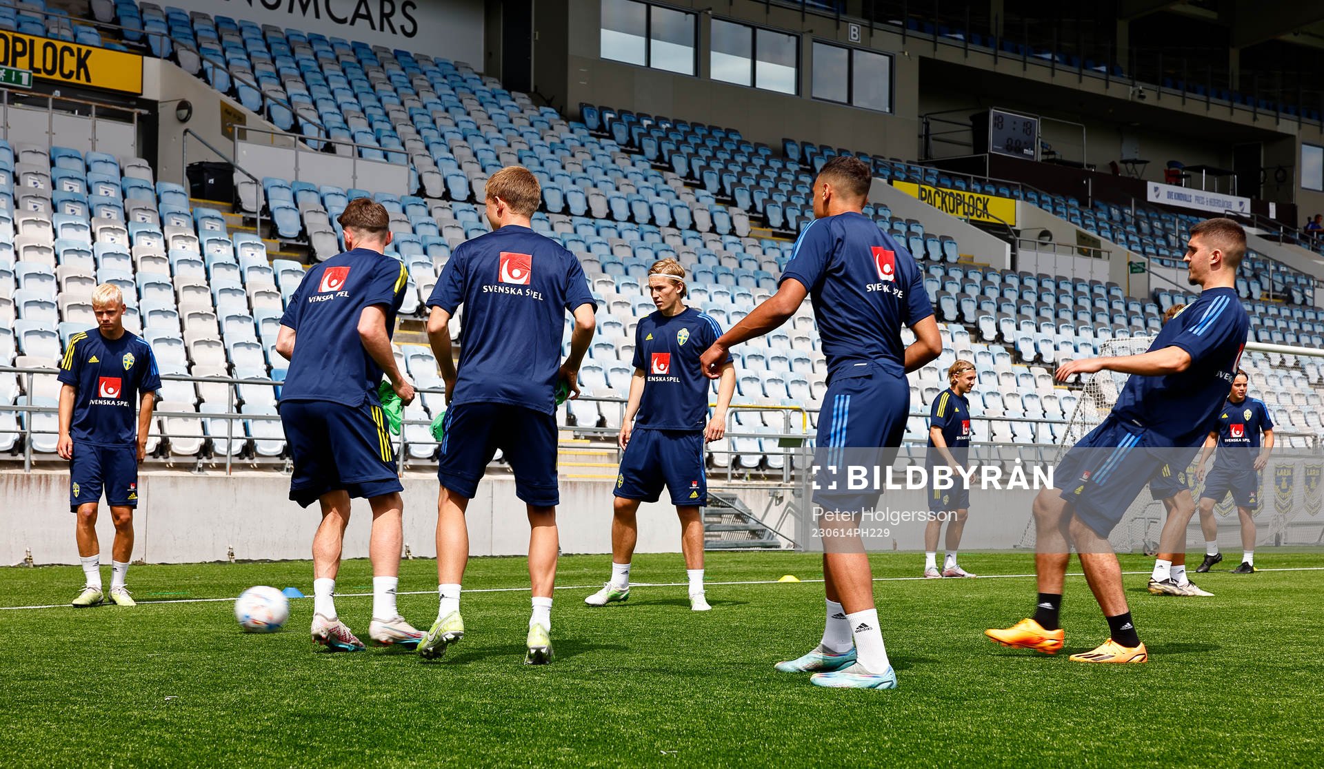 During training with the Swedish national U21 team