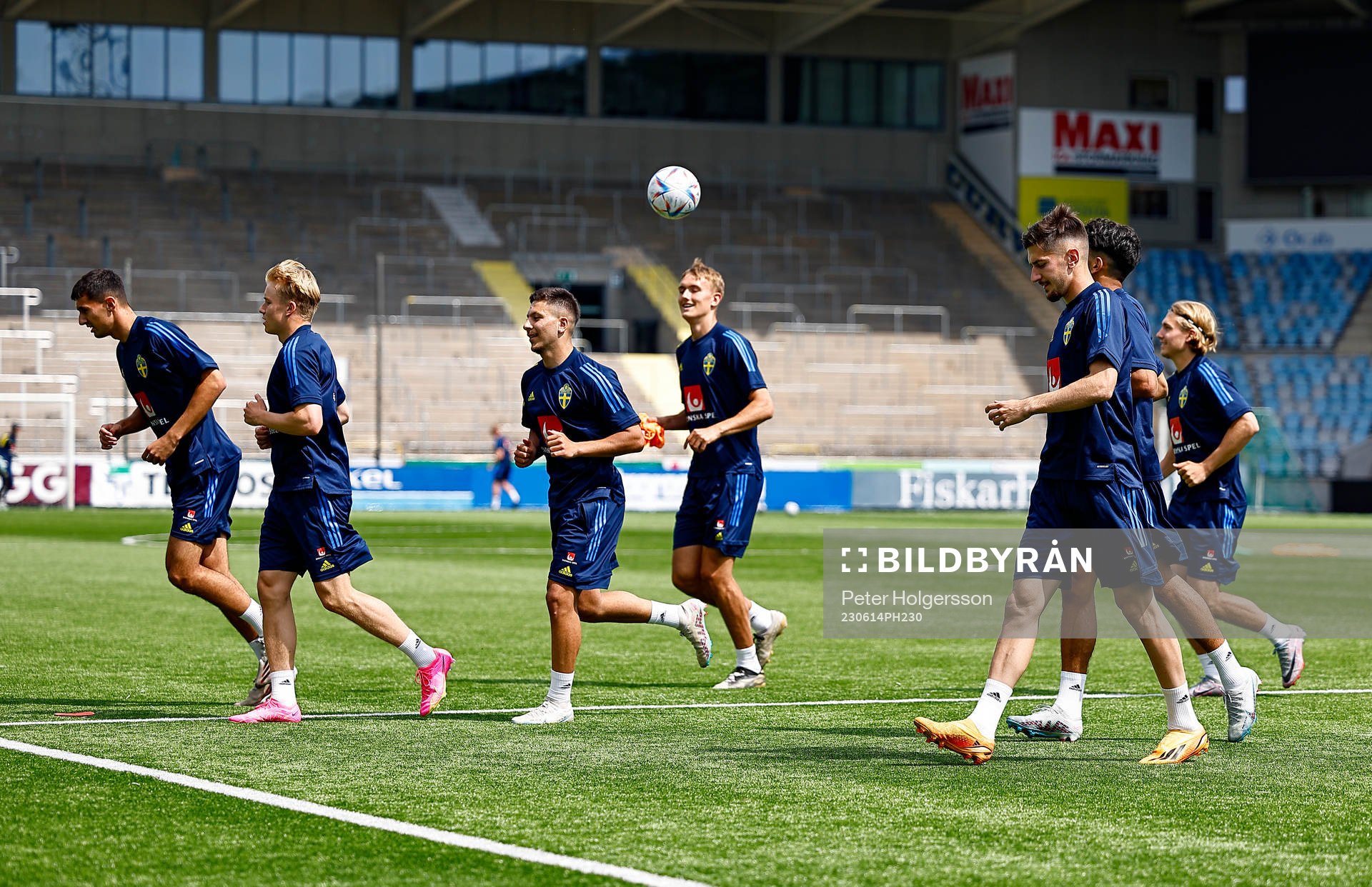 During training with the Swedish national U21 team