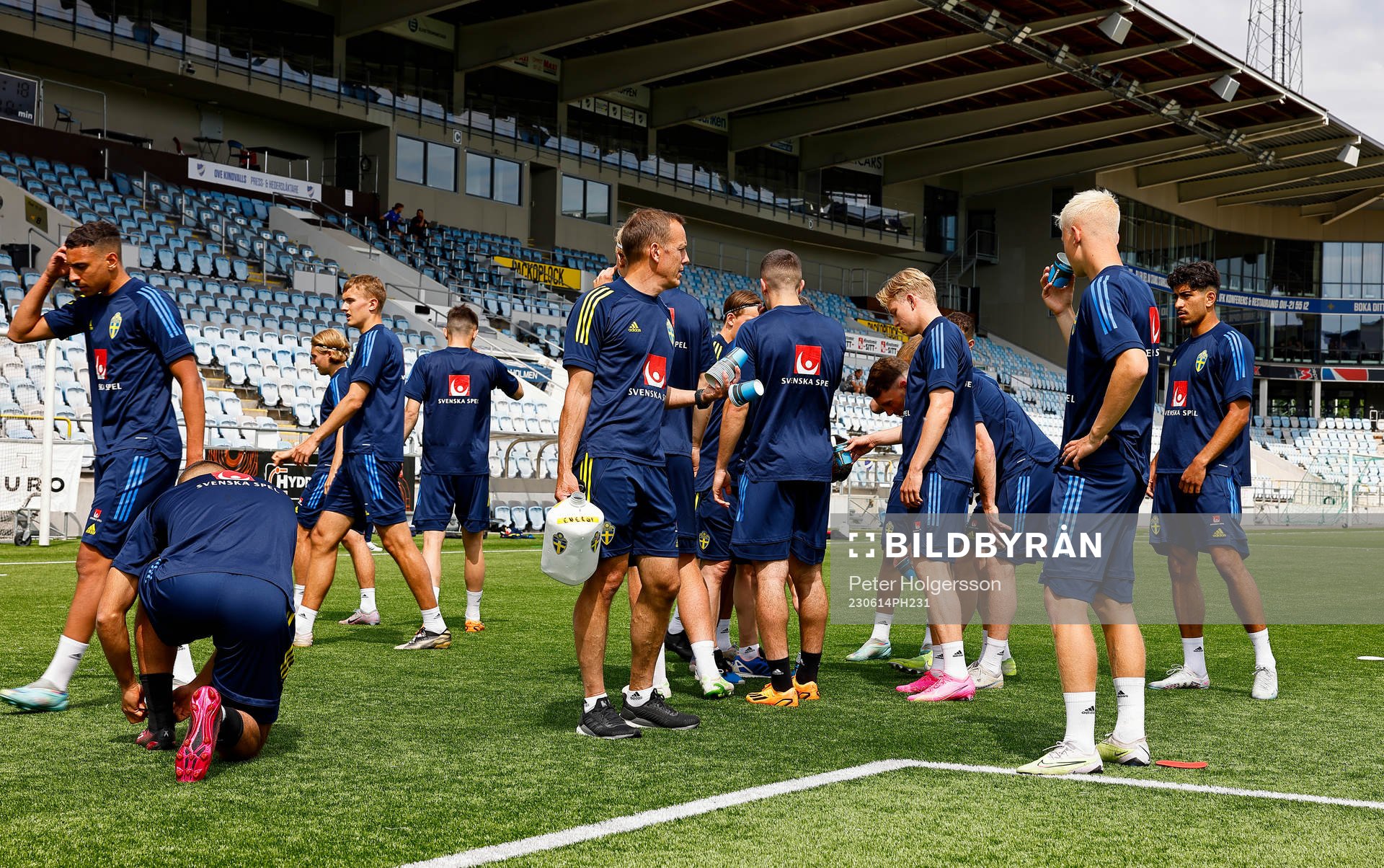 During training with the Swedish national U21 team