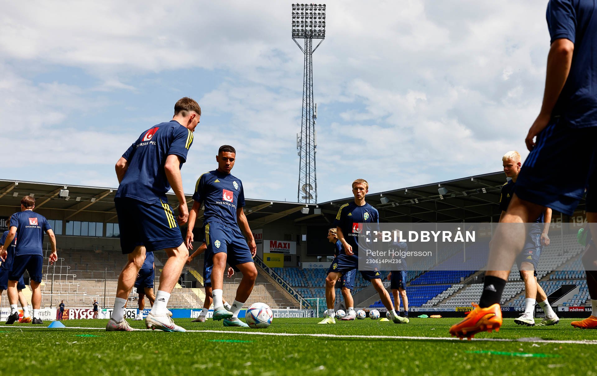 During training with the Swedish national U21 team