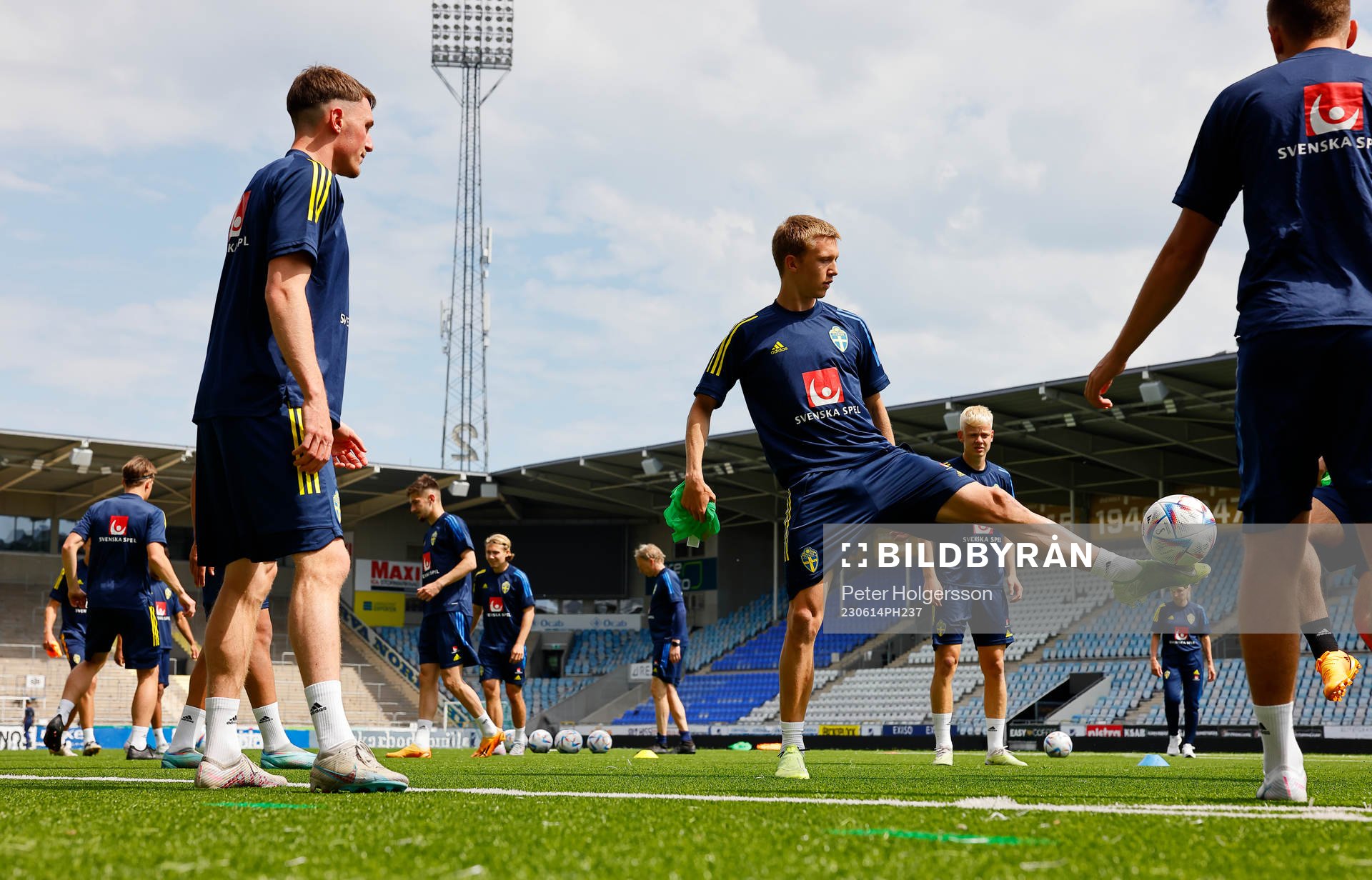 During training with the Swedish national U21 team