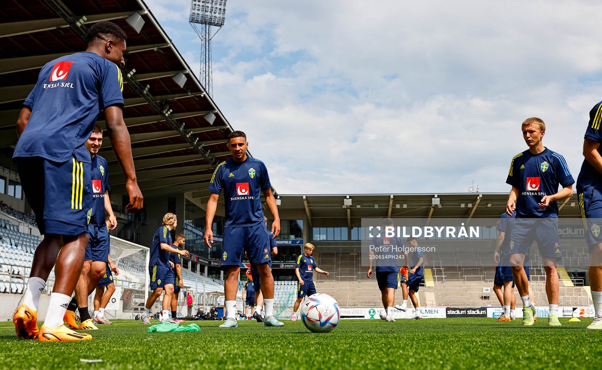 During training with the Swedish national U21 team