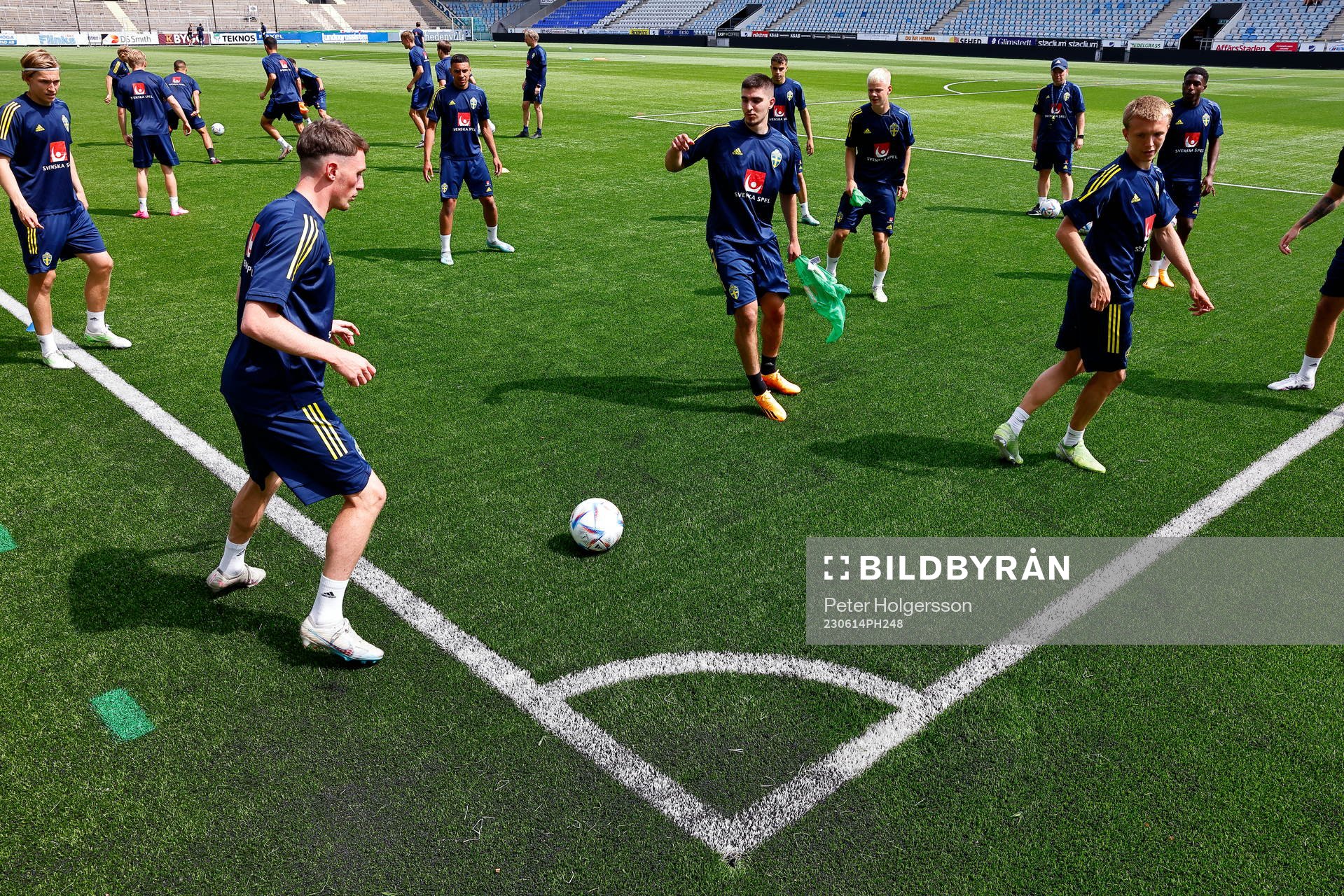 During training with the Swedish national U21 team