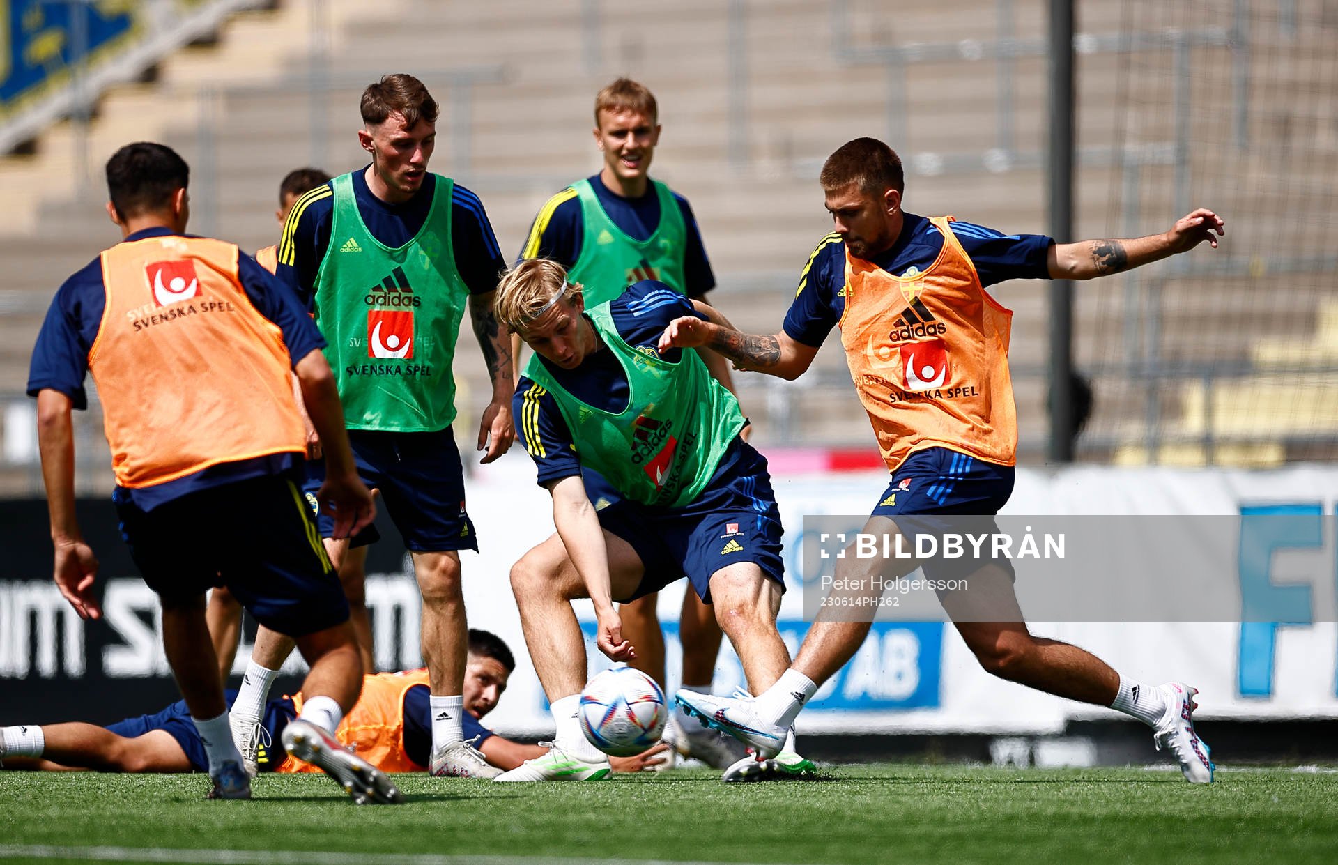 During training with the Swedish national U21 team