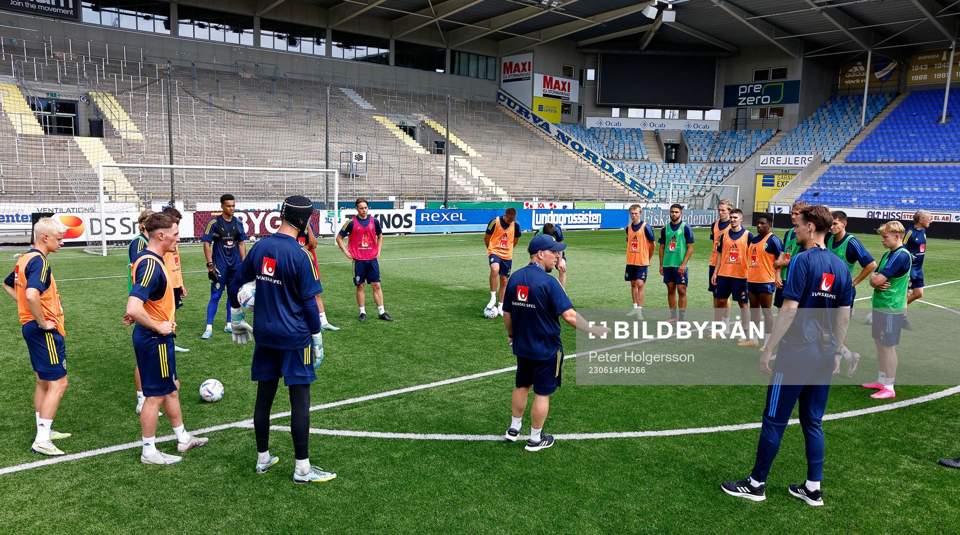 During training with the Swedish national U21 team