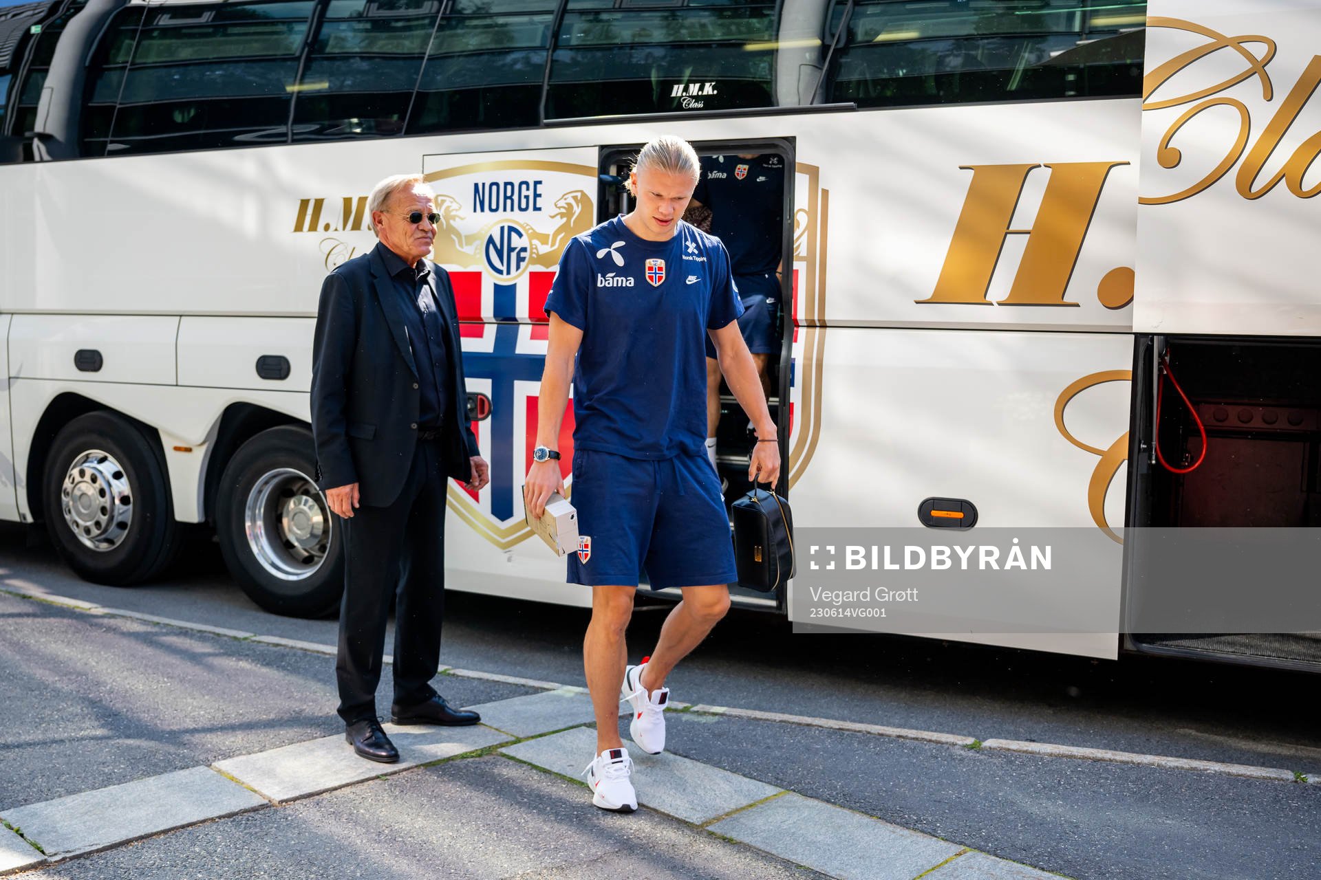 Geir Ellefsen, head of security, and Erling Braut Haaland