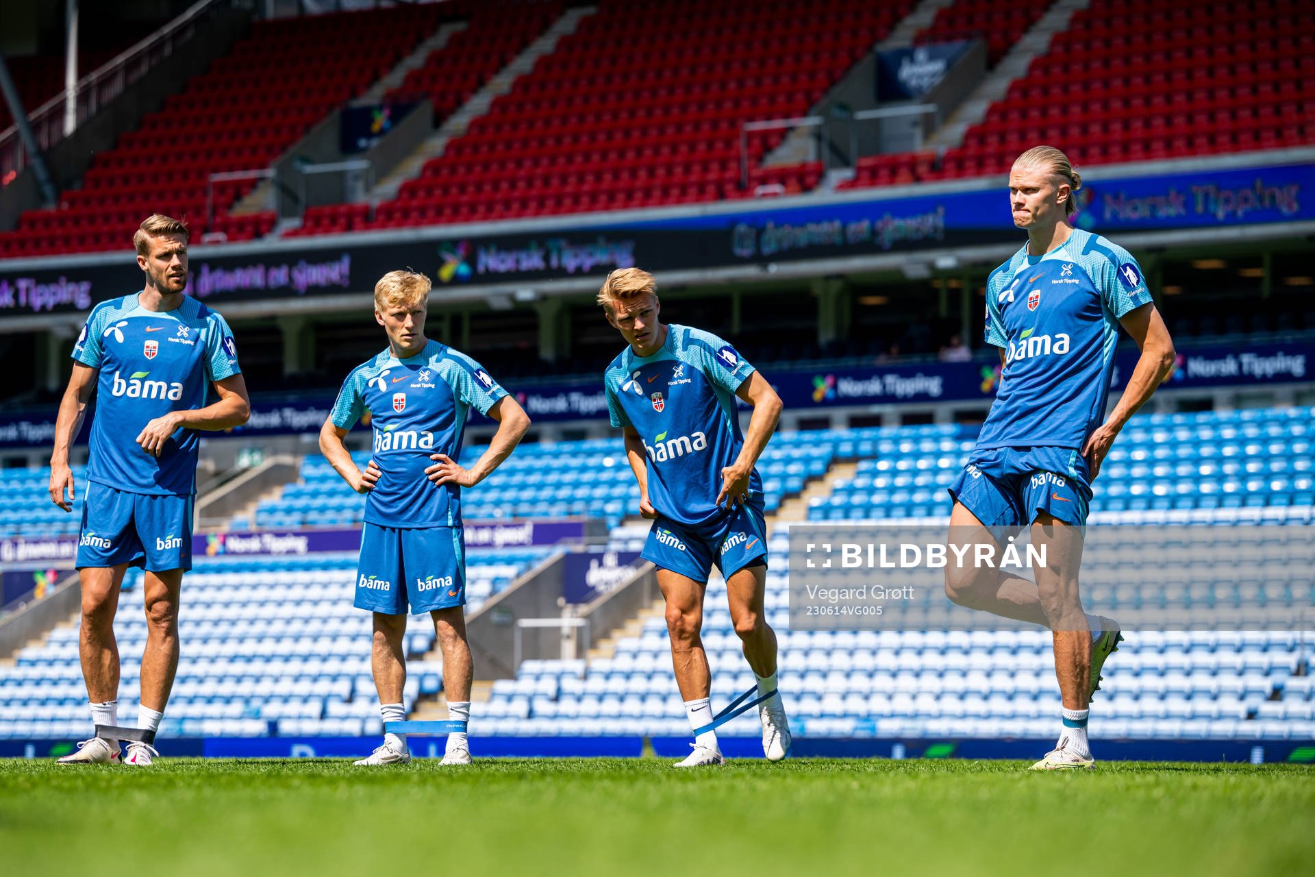 Kristoffer Ajer, Birger Meling, Martin Ødegaard and Erling