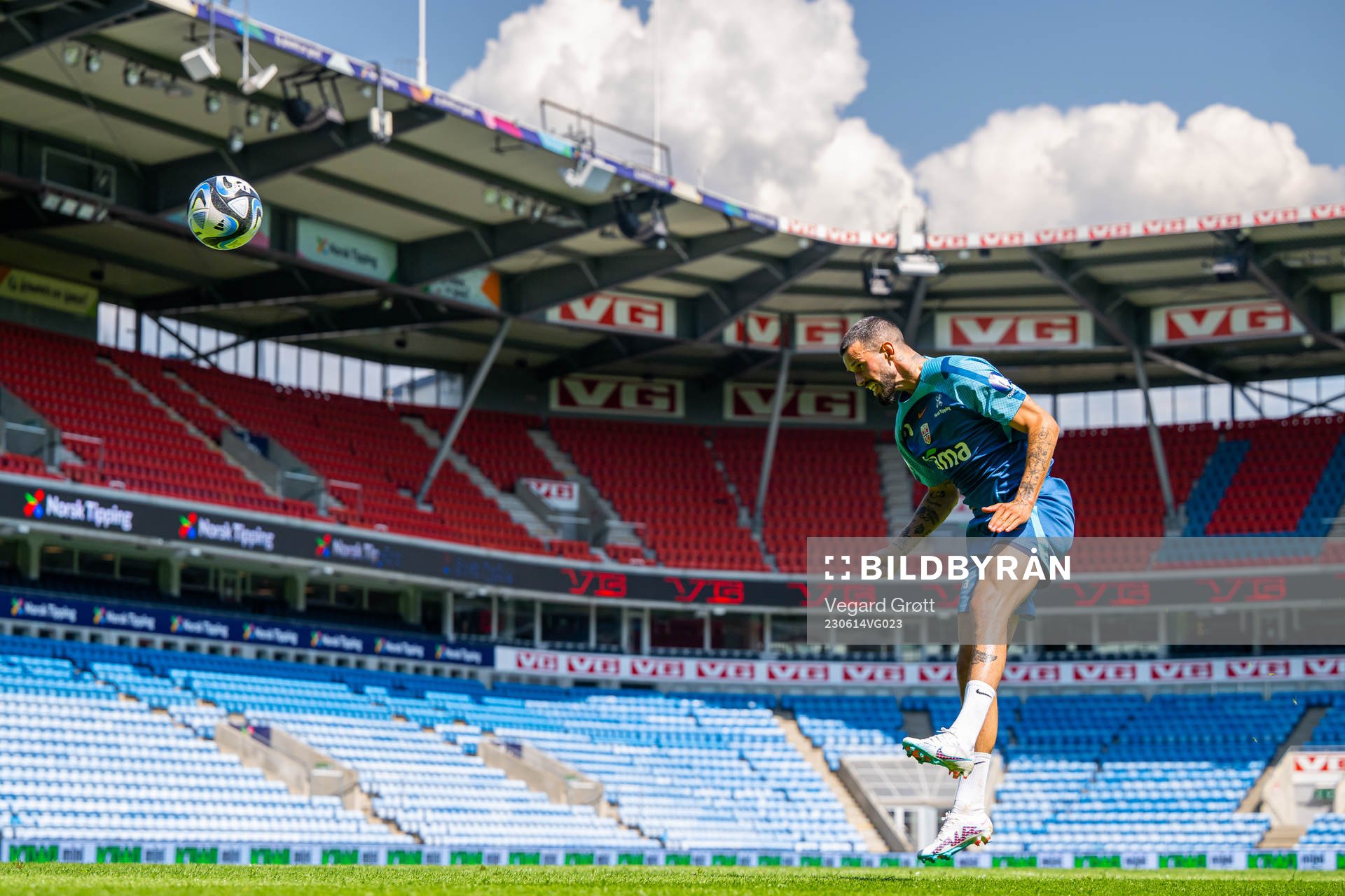Kristoffer Velde of the Norwegian national football team