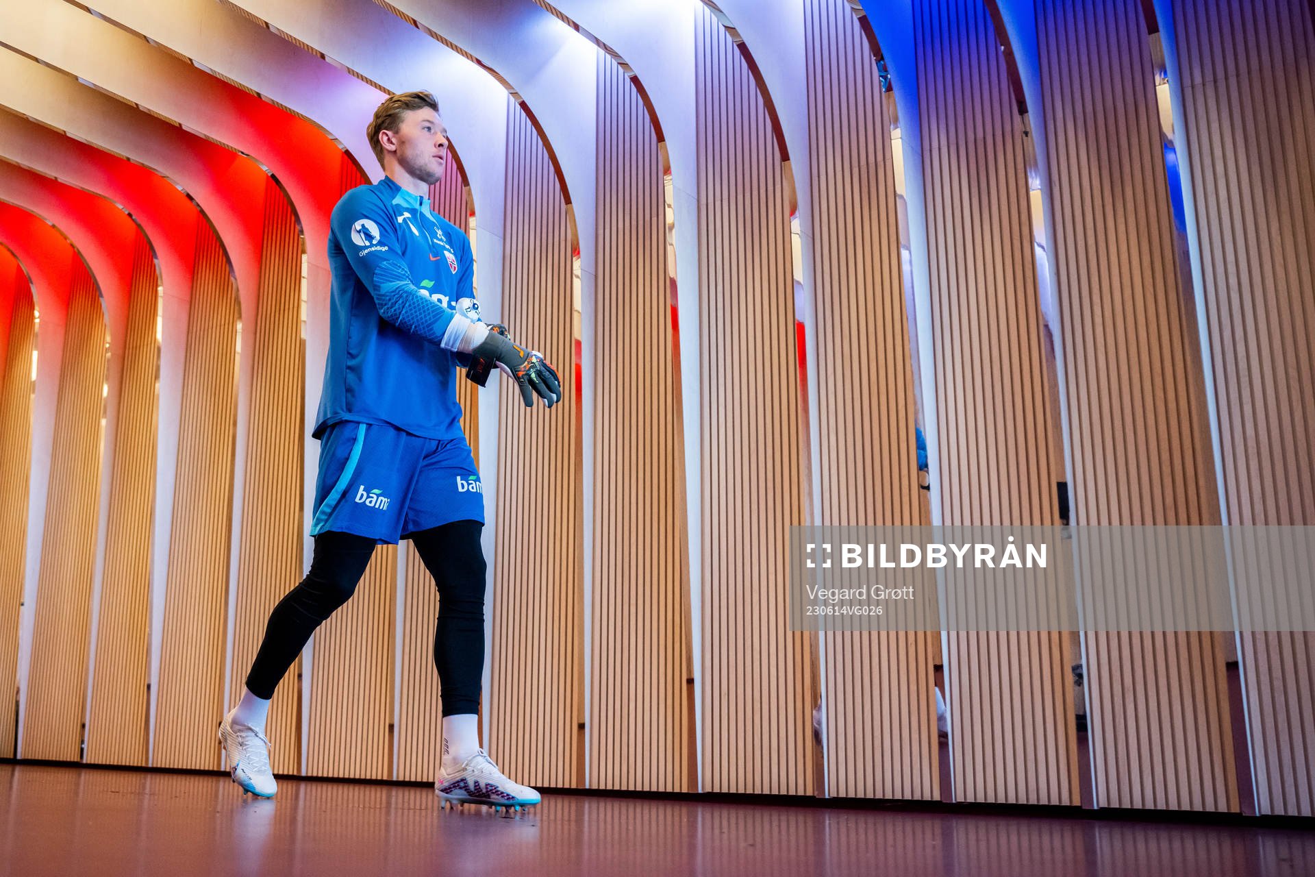 Goalkeeper Mathias Dyngeland of the Norwegian national