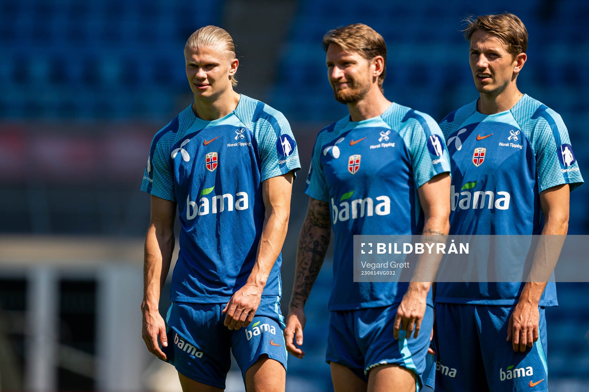Erling Braut Haaland, Stefan Strandberg and Sander Berge of