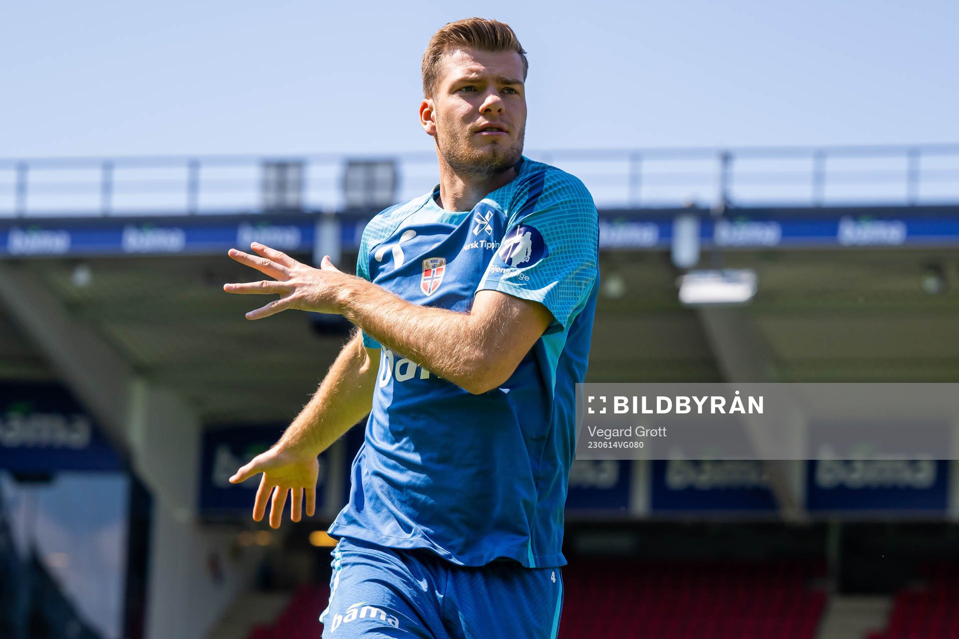 Alexander Sørloth of the Norwegian national football team