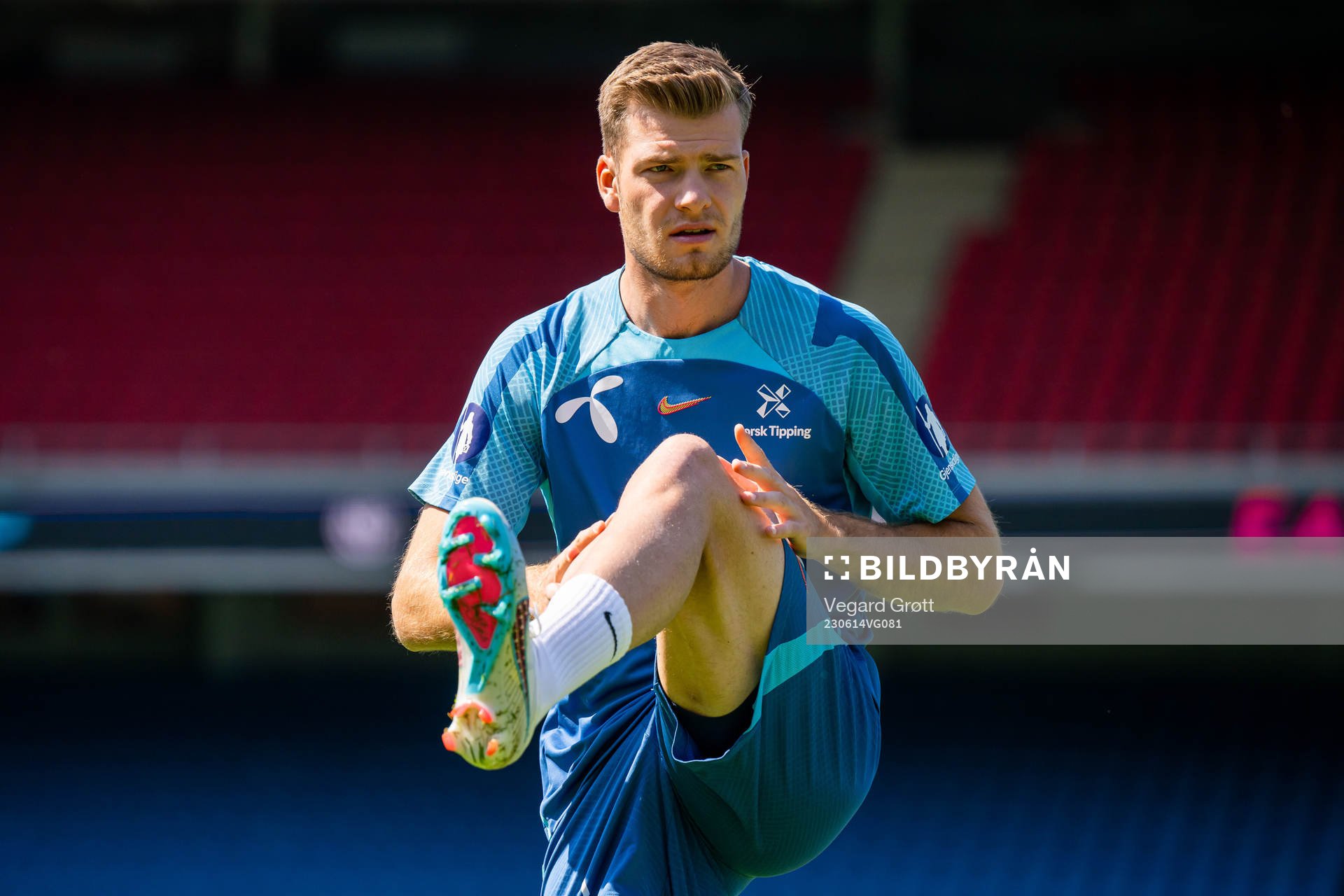 Alexander Sørloth of the Norwegian national football team