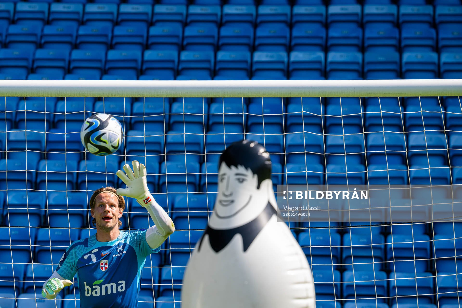 Goalkeeper Ørjan Håskjold Nyland of the Norwegian