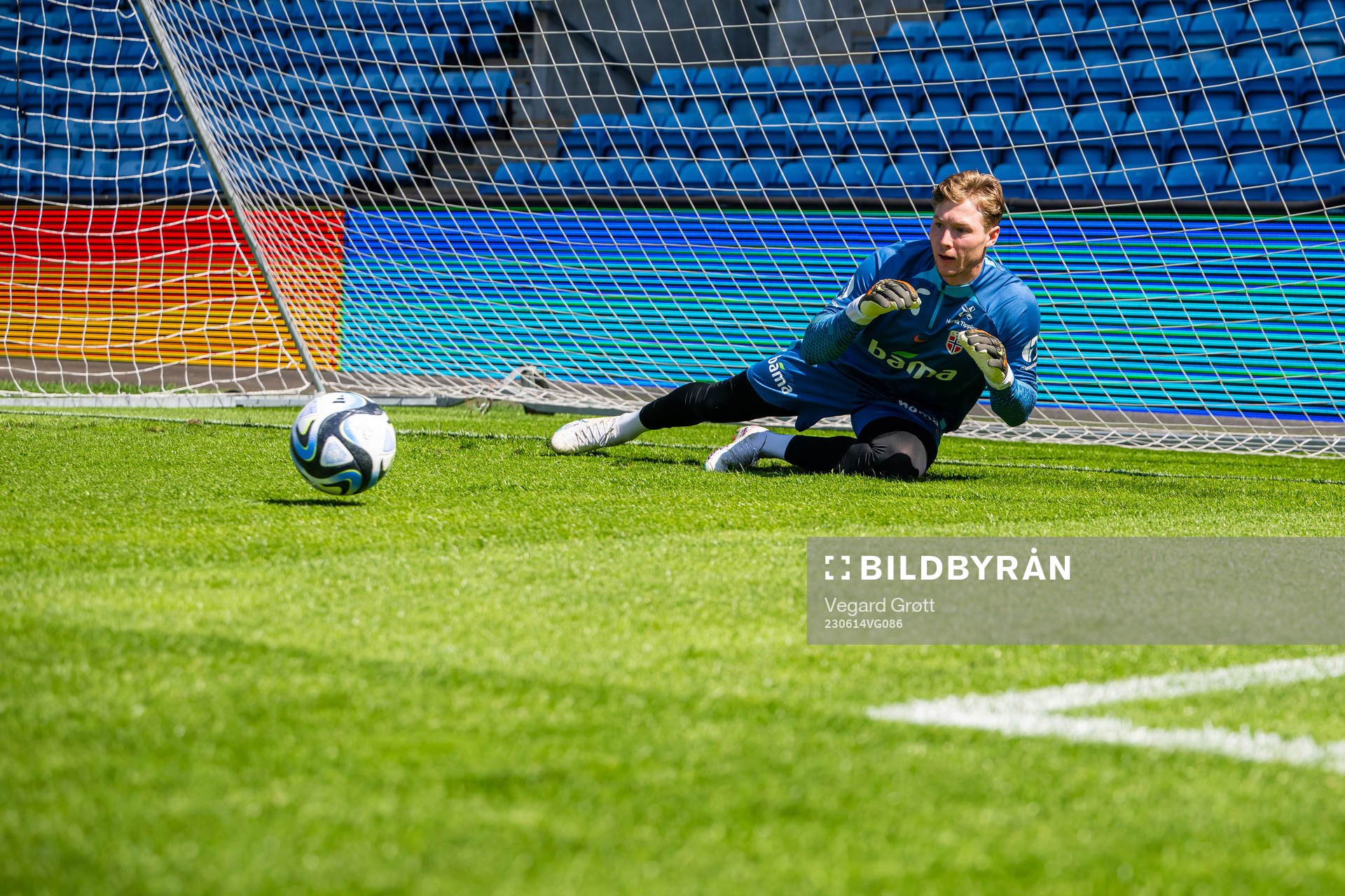 Goalkeeper Mathias Dyngeland of the Norwegian national