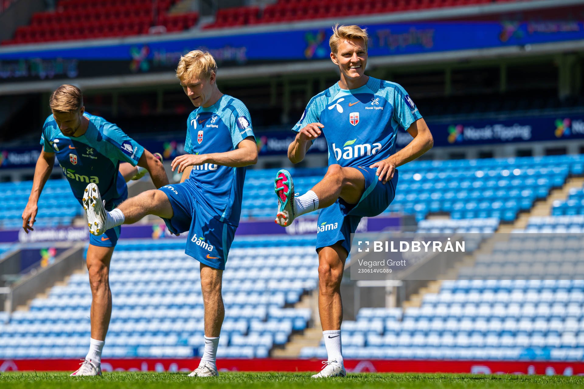 Birger Meling and Martin Ødegaard of the Norwegian