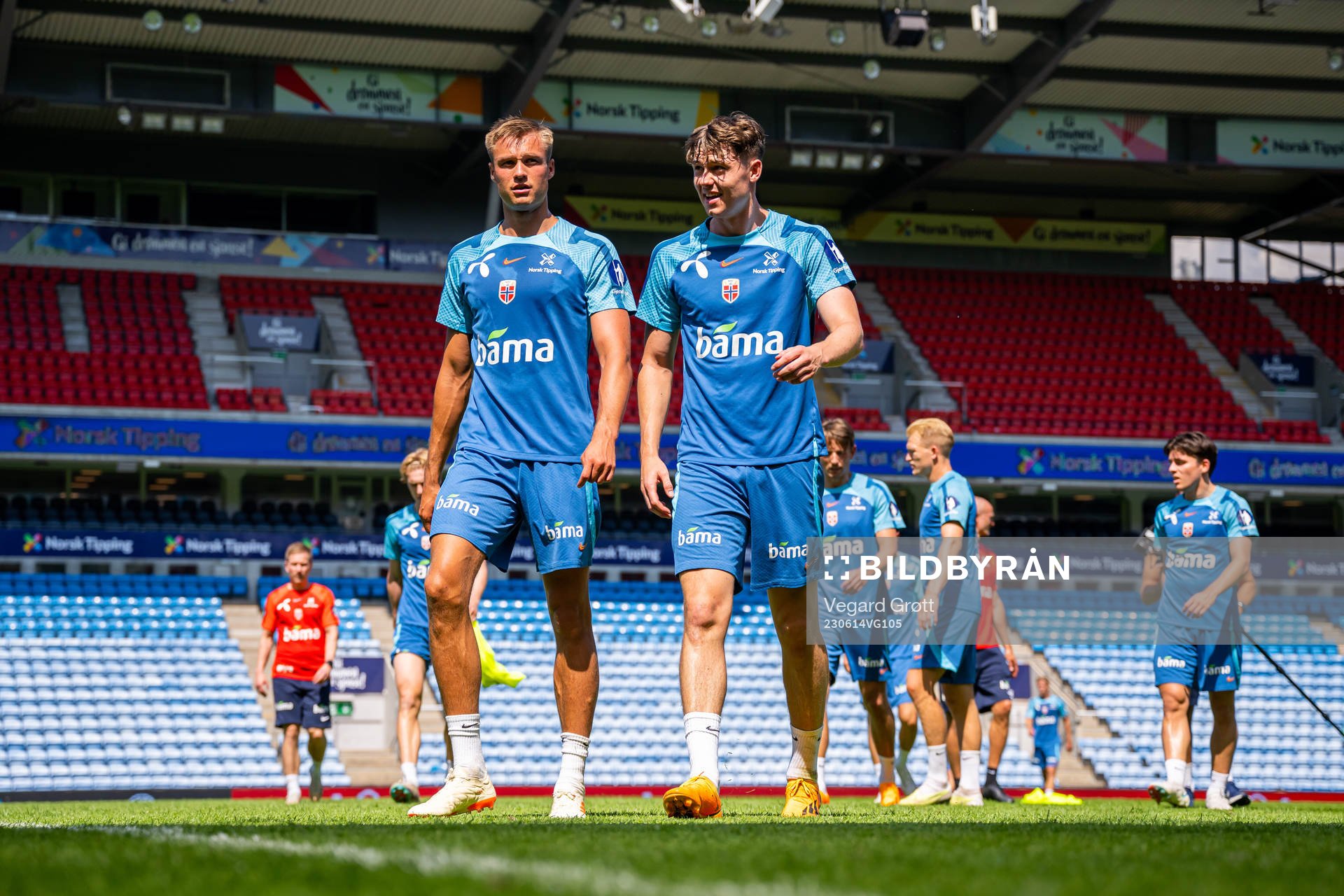 Stian Gregersen and Jørgen Strand Larsen of the Norwegian