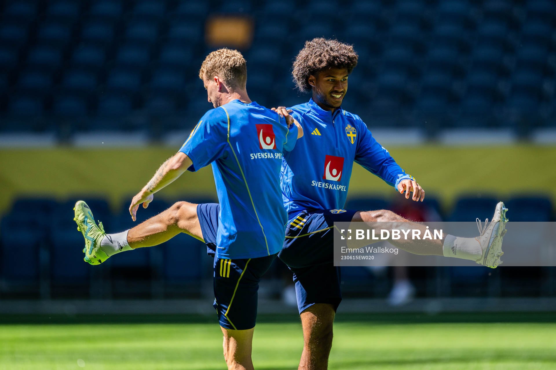 Samuel Gustafson and Jens Cajuste of the Swedish national
