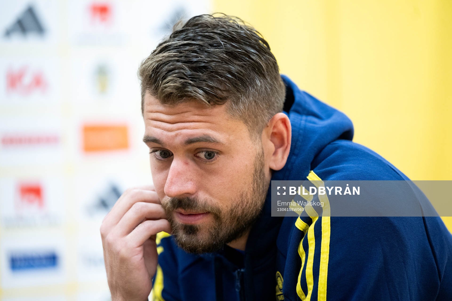 Goalkeeper Kristoffer Nordfeldt of the Swedish national