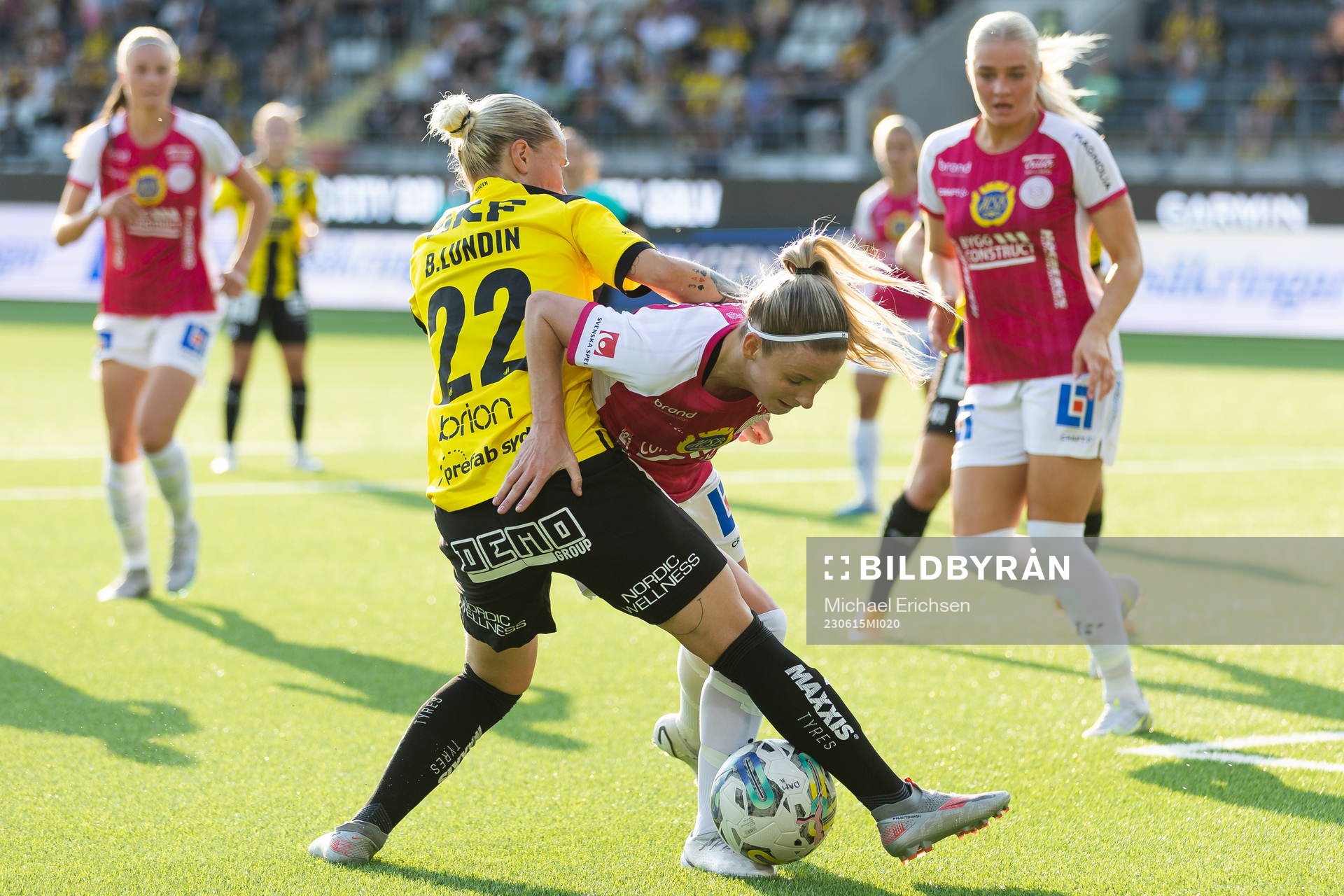 Häckens Marika Bergman Lundin och IK Uppsalas Ellinor