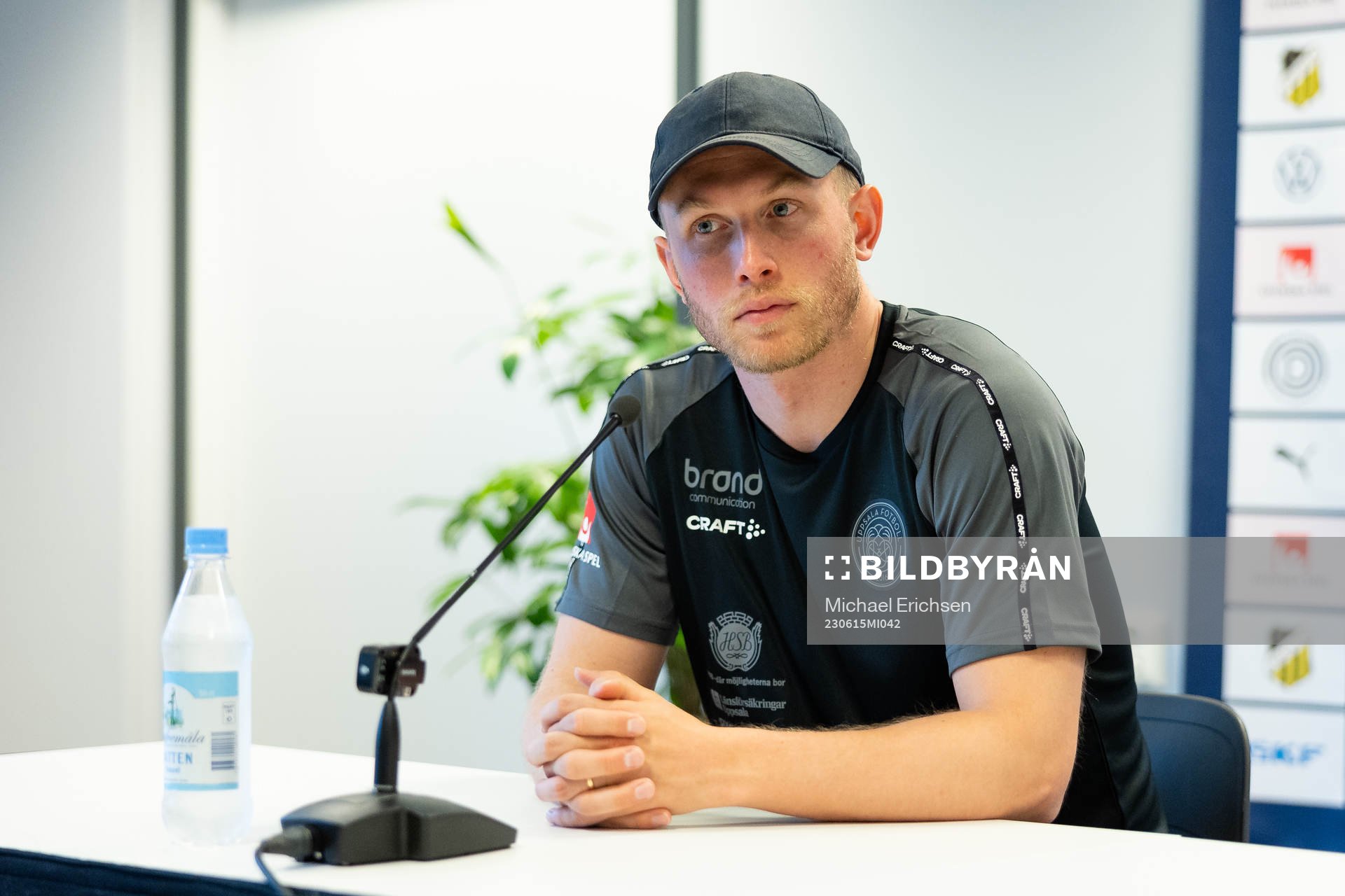 IK Uppsalas tränare Samuel Fagerholm på presskonferensen