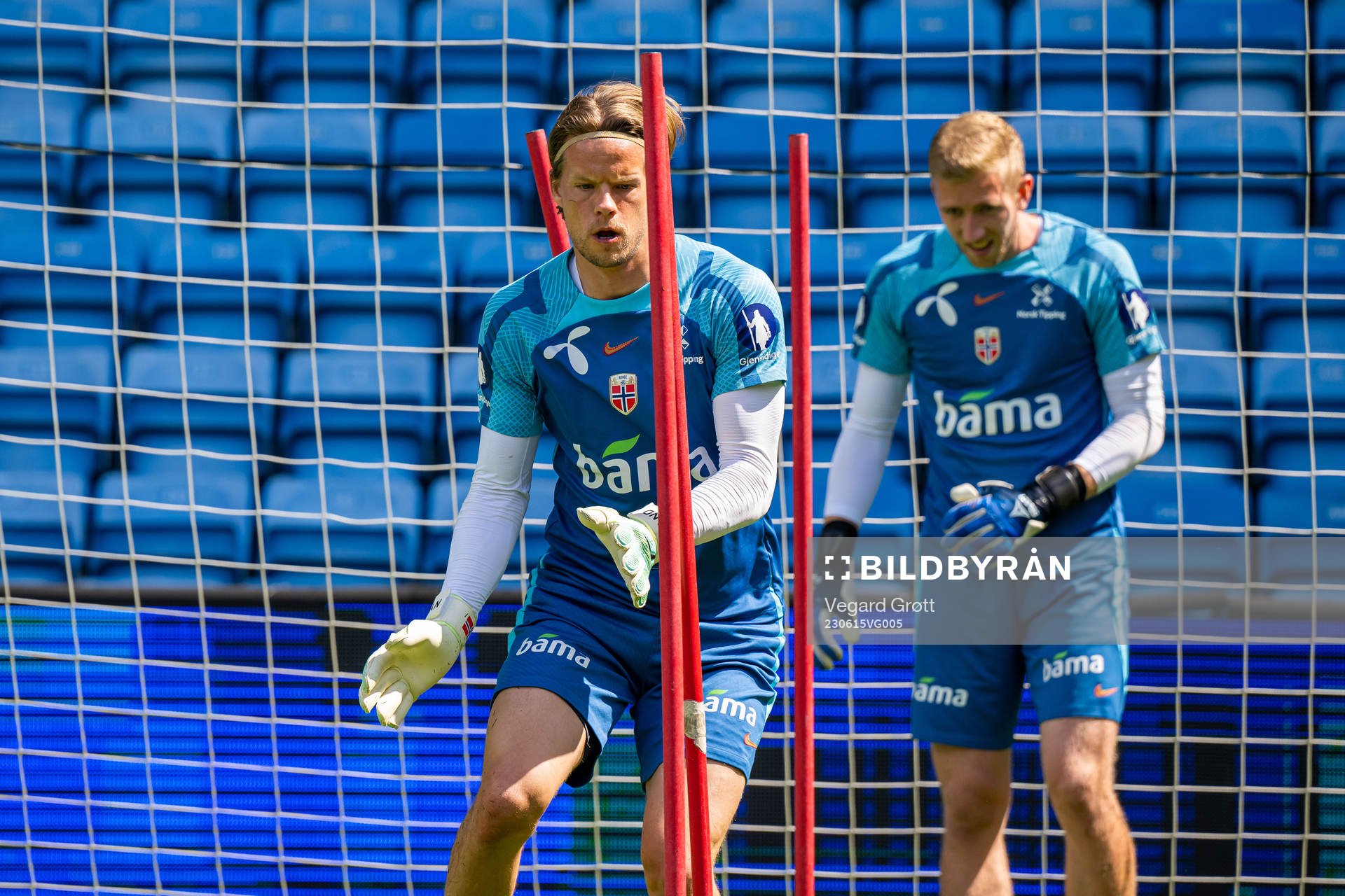 Goalkeeper Ørjan Håskjold Nyland of the Norwegian